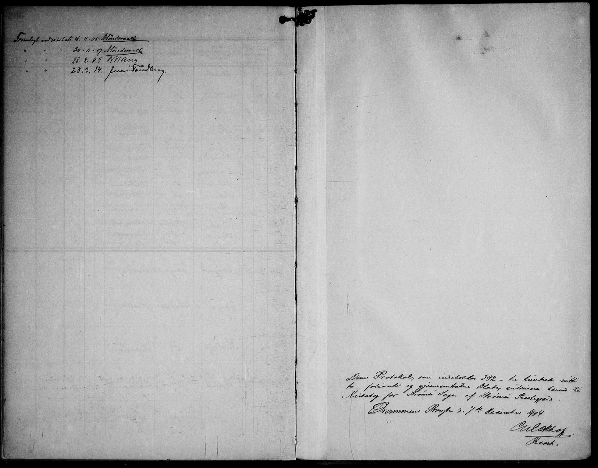 Strømsø kirkebøker, SAKO/A-246/F/Fa/L0026: Parish register (official) no. I 26, 1905-1914