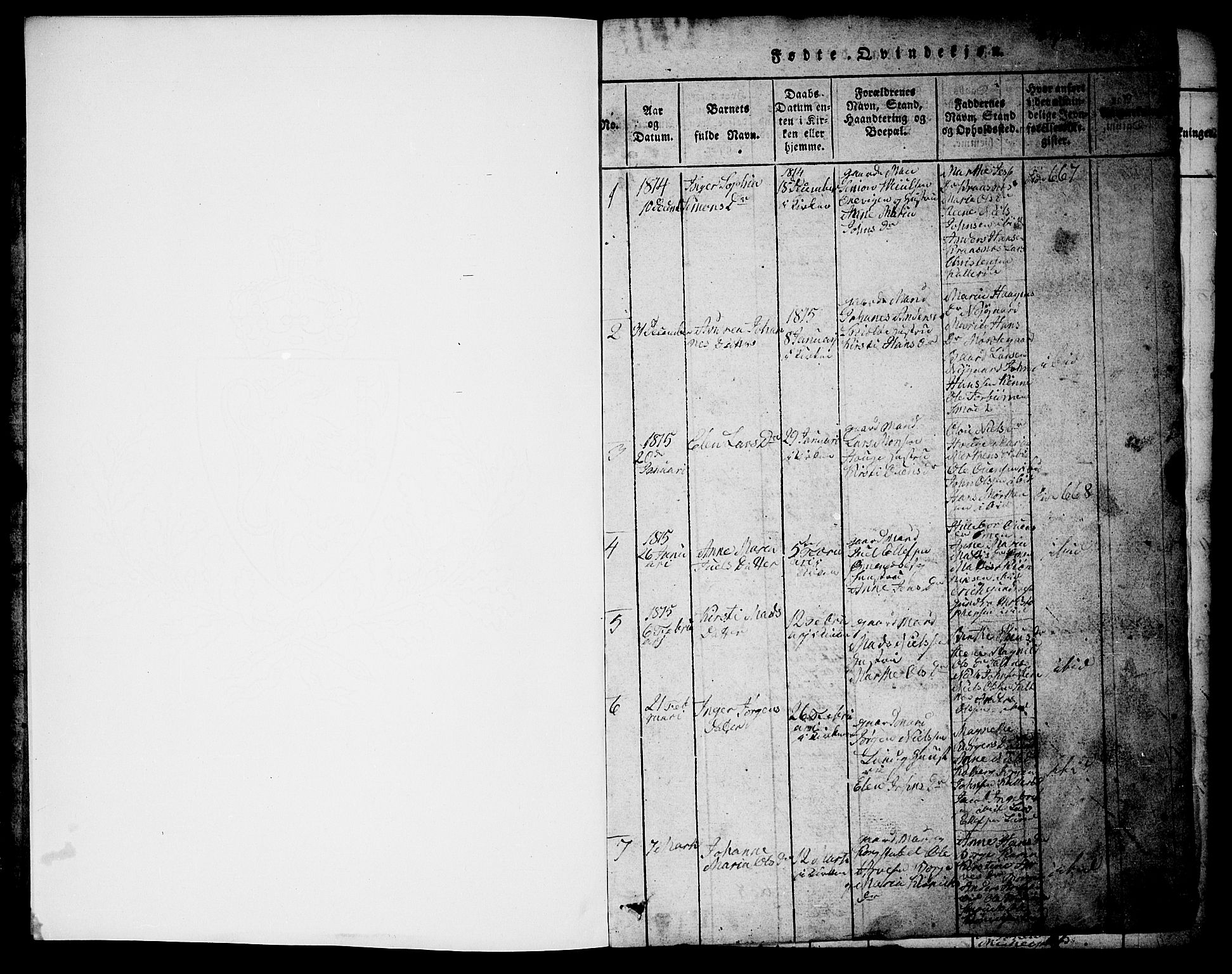 Onsøy prestekontor Kirkebøker, SAO/A-10914/G/Ga/L0001: Parish register (copy) no. I 1, 1814-1840, p. 0-1