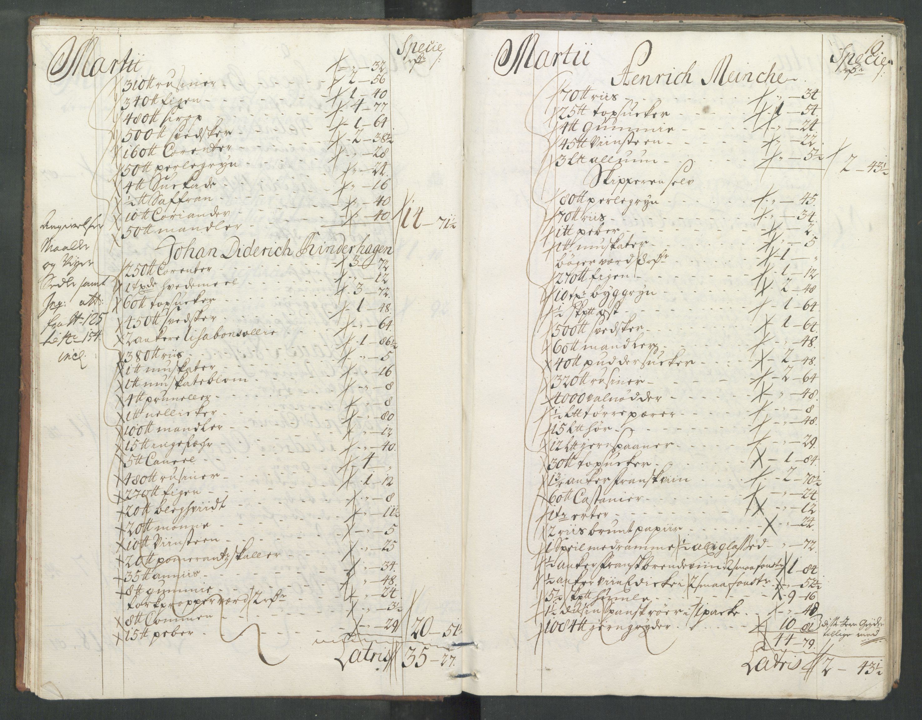 Generaltollkammeret, tollregnskaper, RA/EA-5490/R33/L0013/0001: Tollregnskaper Trondheim A / Inngående tollbok, 1731, p. 9b-10a