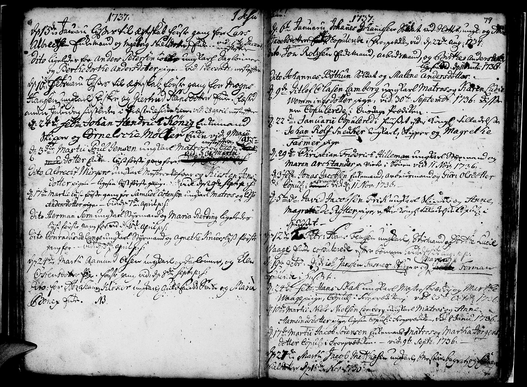Nykirken Sokneprestembete, AV/SAB-A-77101/H/Haa/L0007: Parish register (official) no. A 7, 1719-1781, p. 79