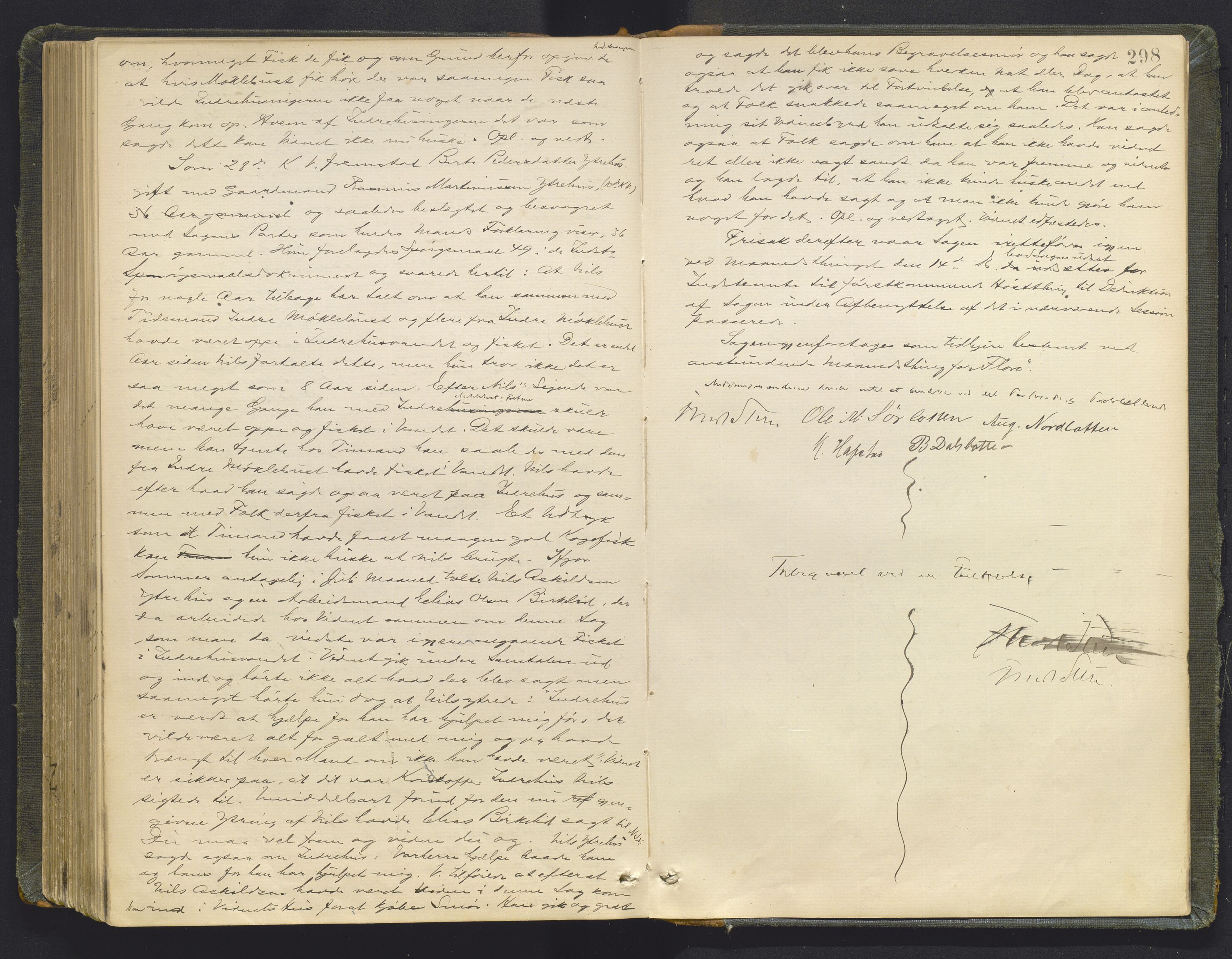 Sunnfjord tingrett, AV/SAB-A-3201/1/F/Fb/Fba/L0053: Ekstrarettsprotokoll, 1888-1897, p. 297b-298a