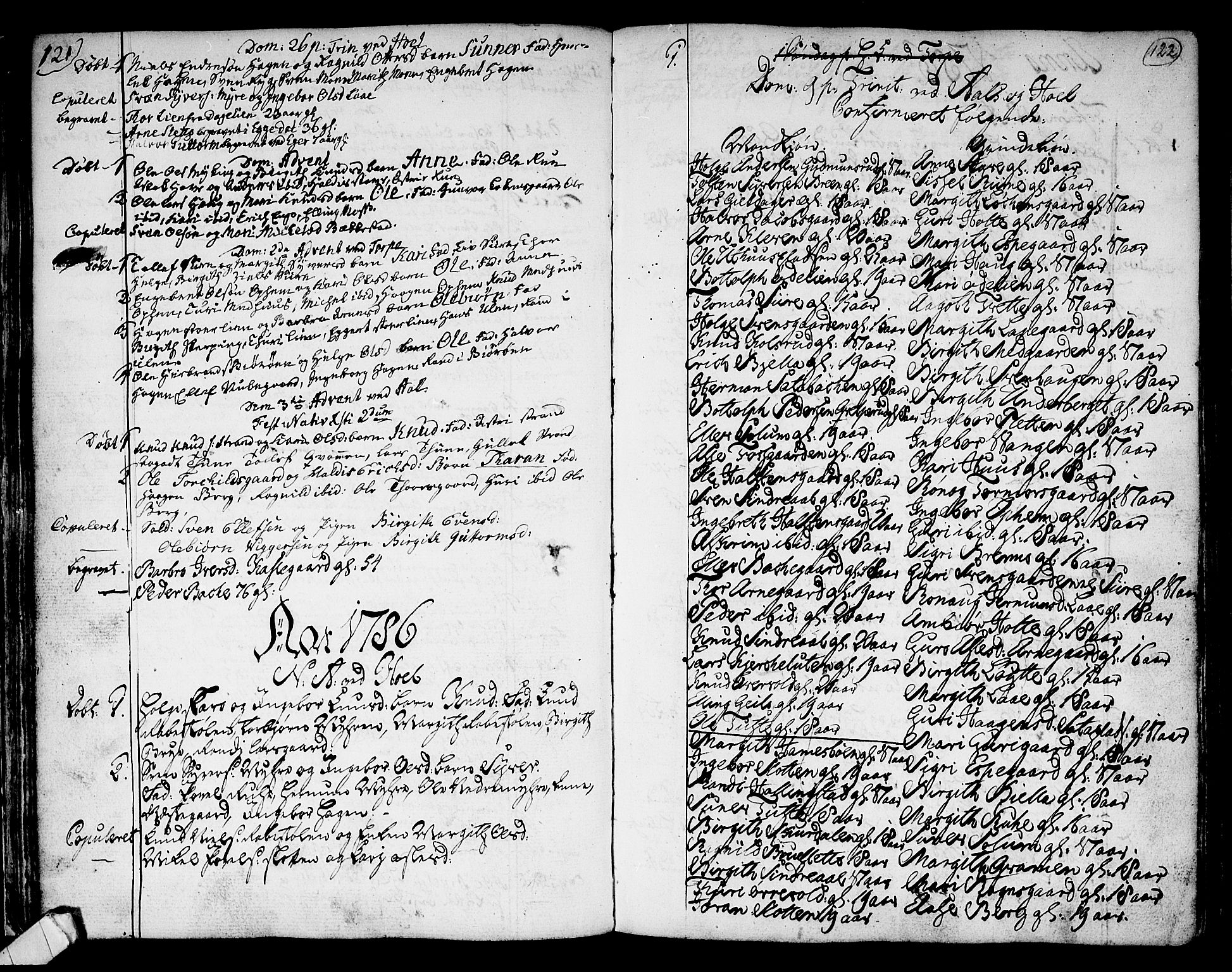 Ål kirkebøker, AV/SAKO-A-249/F/Fa/L0002: Parish register (official) no. I 2, 1771-1806, p. 121-122