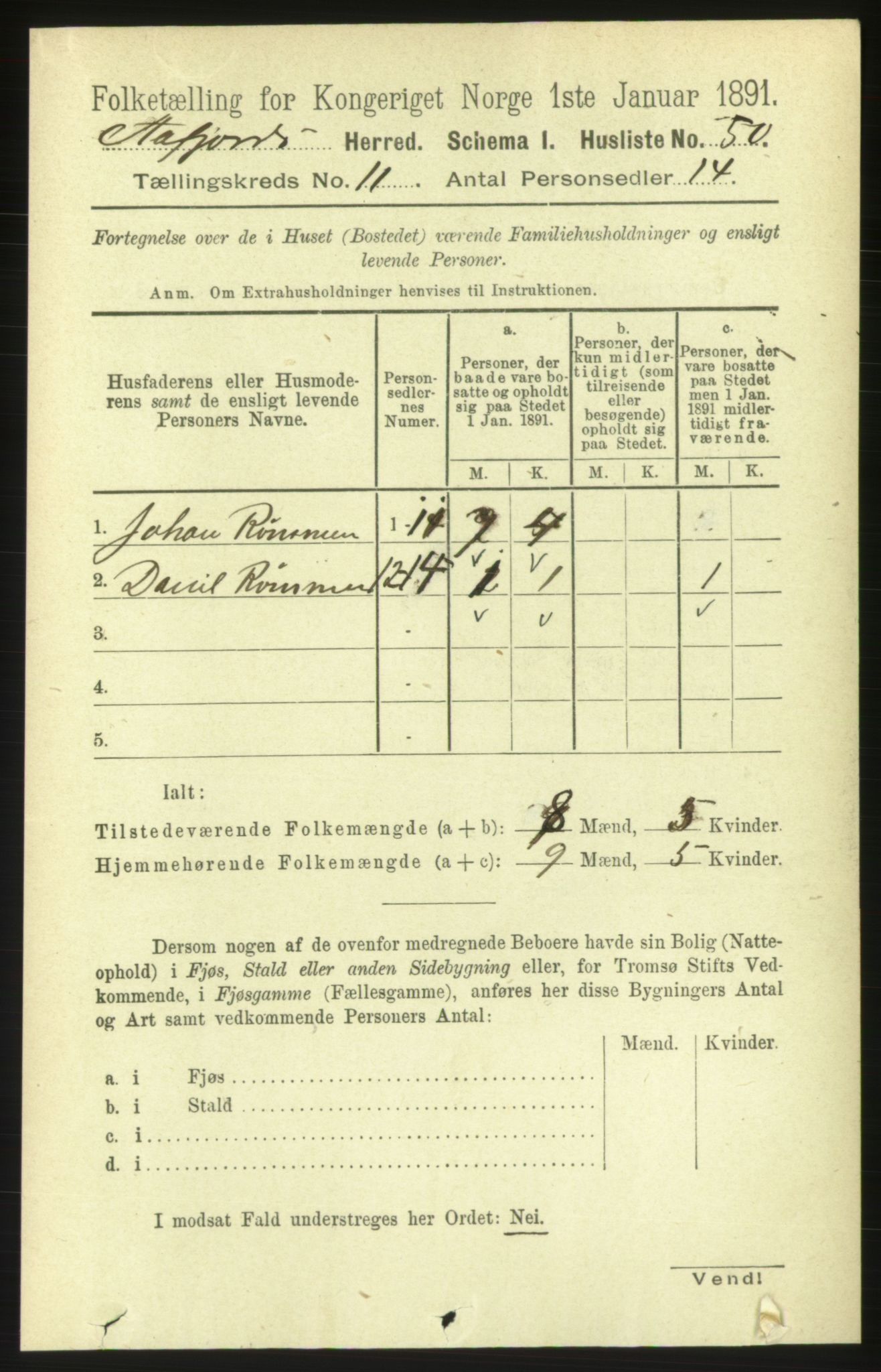 RA, 1891 census for 1630 Åfjord, 1891, p. 3297