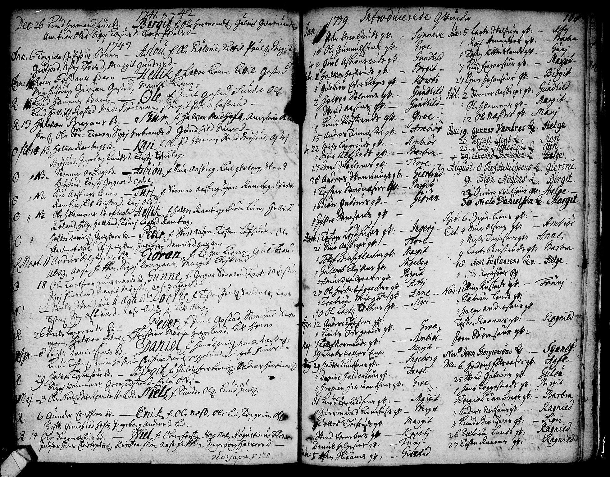 Rollag kirkebøker, AV/SAKO-A-240/F/Fa/L0002: Parish register (official) no. I 2, 1714-1742, p. 168