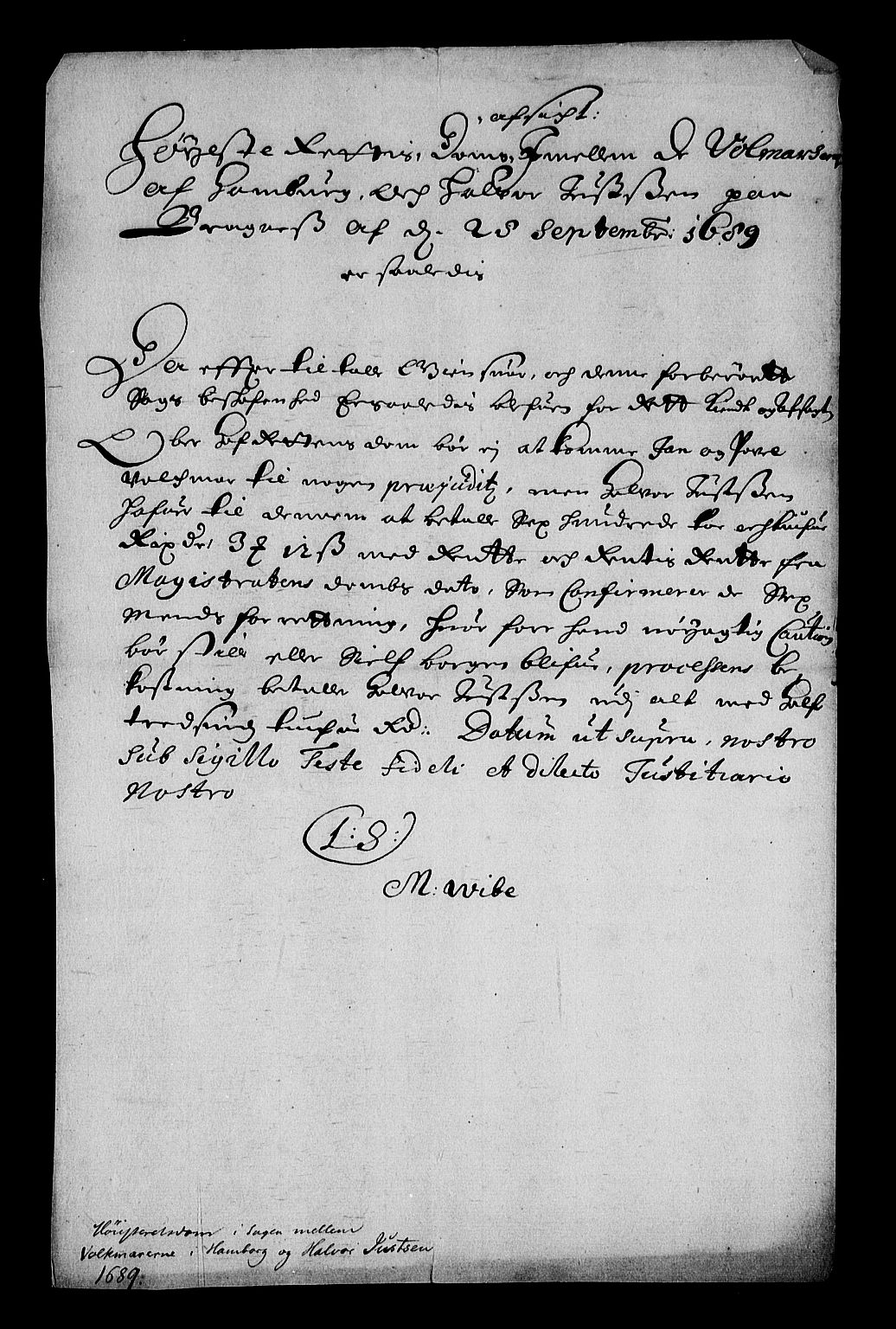 Stattholderembetet 1572-1771, RA/EA-2870/Af/L0004: Avskrifter av vedlegg til originale supplikker, nummerert i samsvar med supplikkbøkene, 1691-1694, p. 77