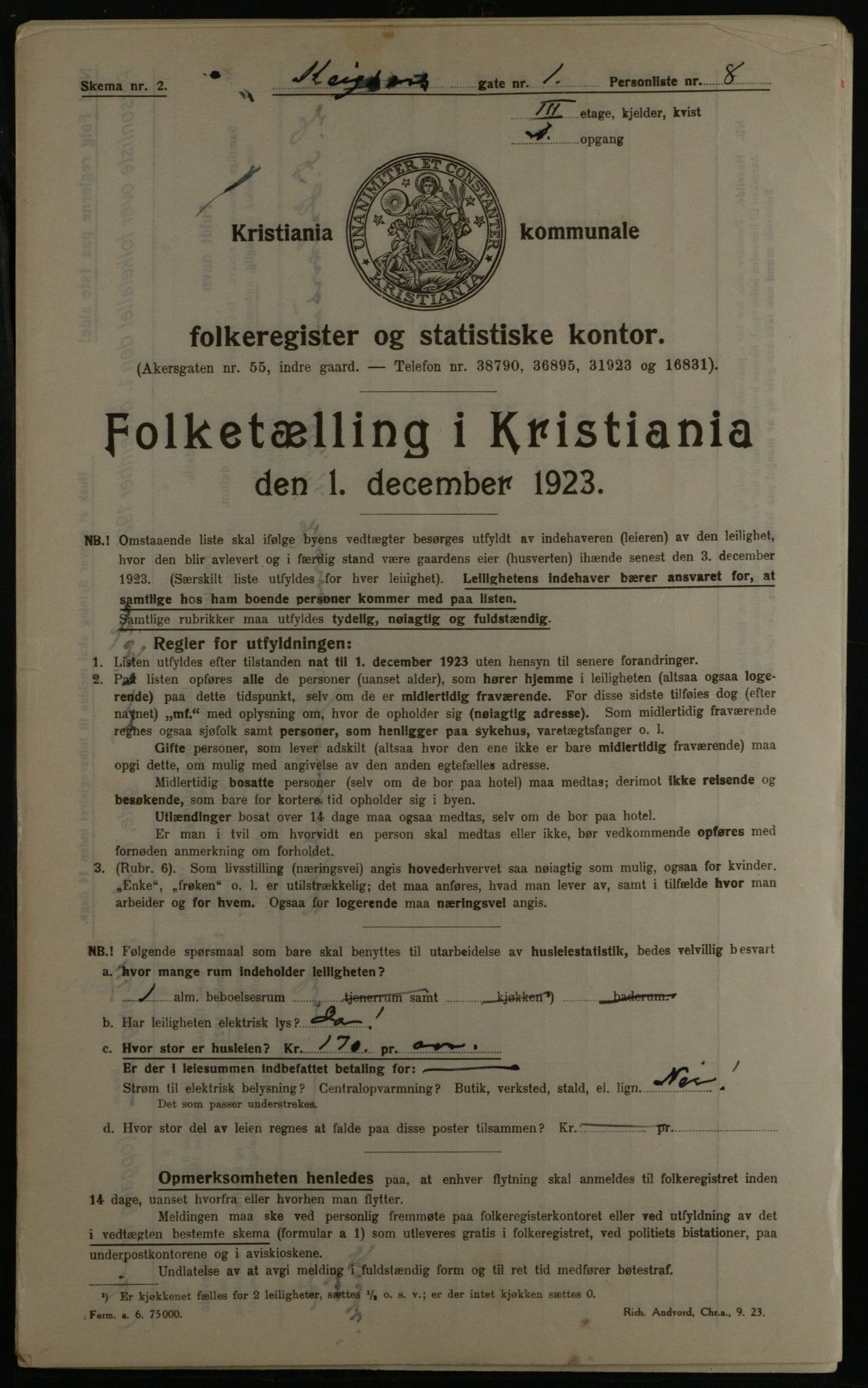 OBA, Municipal Census 1923 for Kristiania, 1923, p. 54948