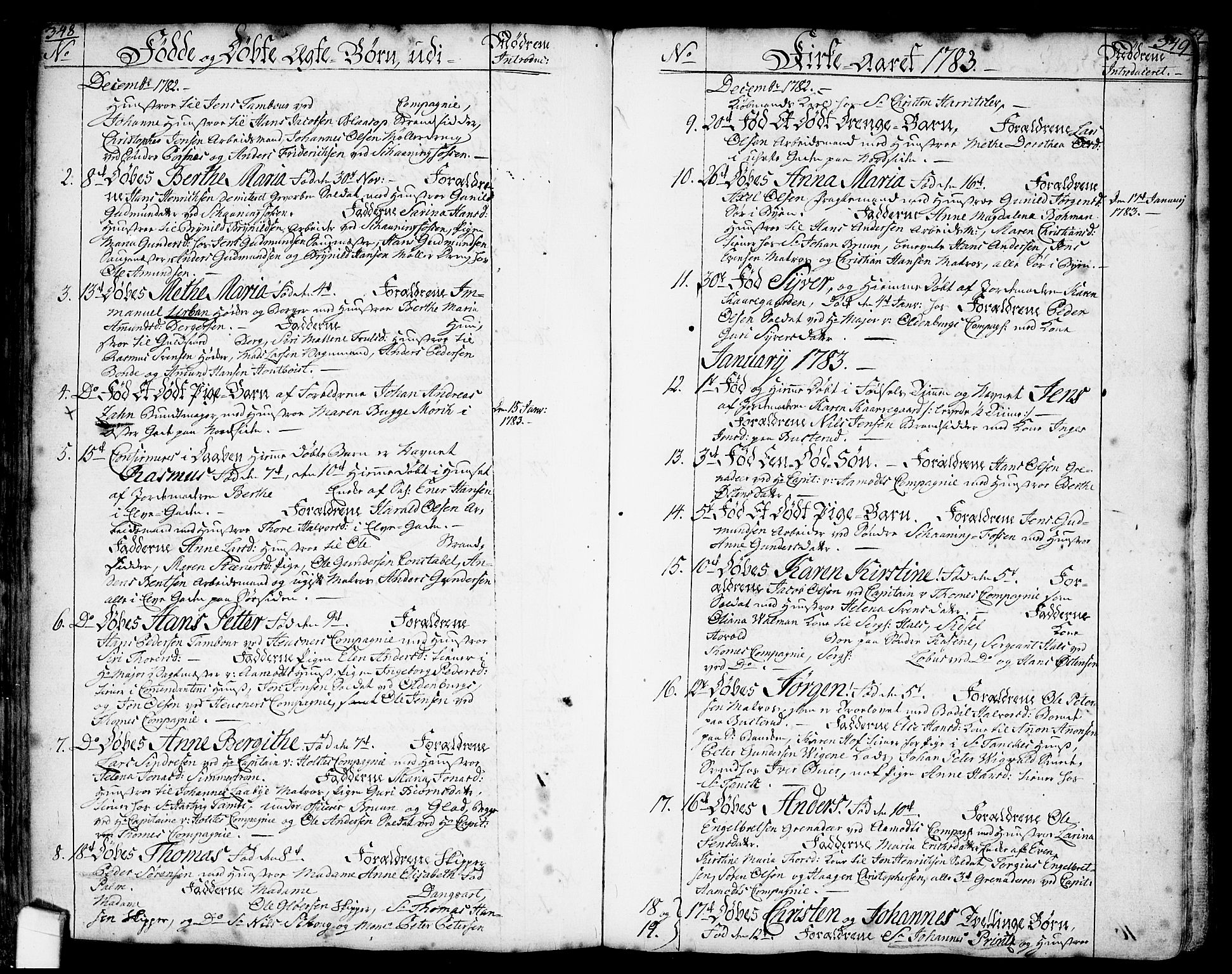 Halden prestekontor Kirkebøker, SAO/A-10909/F/Fa/L0001: Parish register (official) no. I 1, 1758-1791, p. 348-349