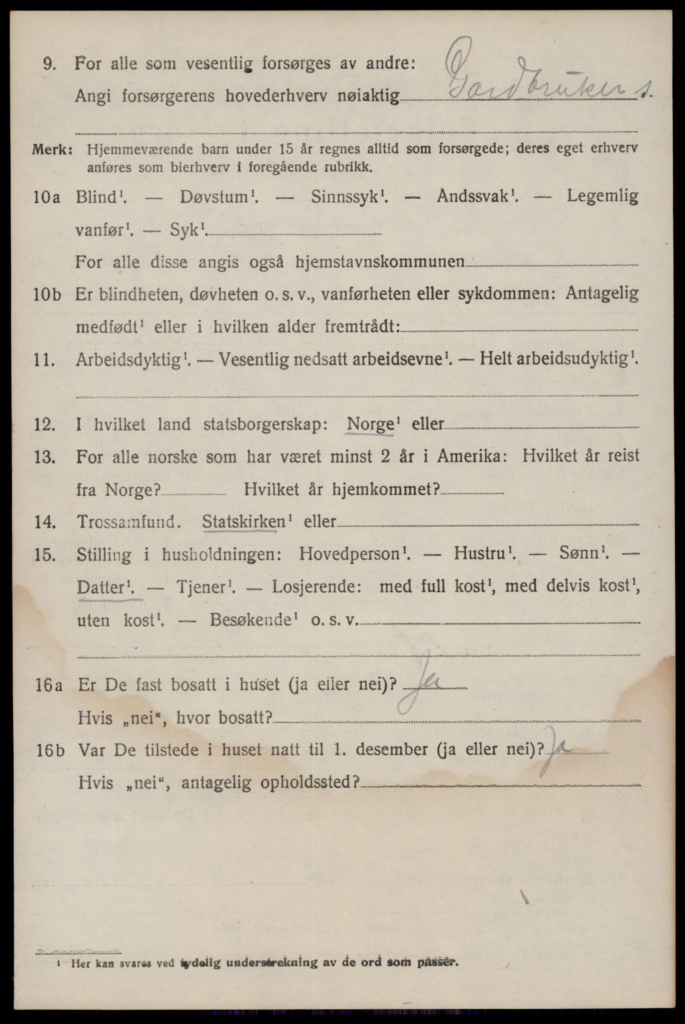 SAKO, 1920 census for Seljord, 1920, p. 2385