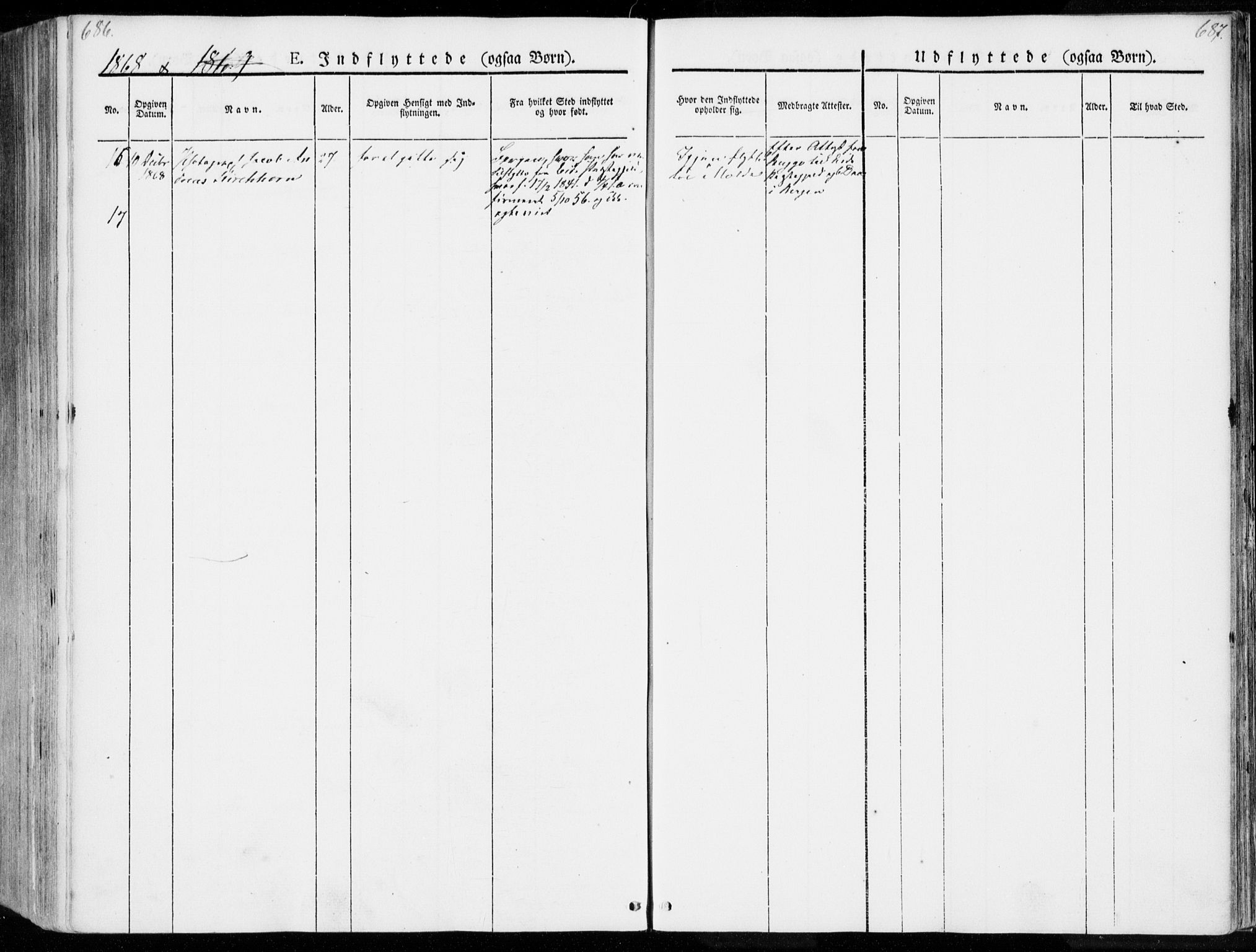 Ministerialprotokoller, klokkerbøker og fødselsregistre - Møre og Romsdal, AV/SAT-A-1454/555/L0653: Parish register (official) no. 555A04, 1843-1869, p. 686-687