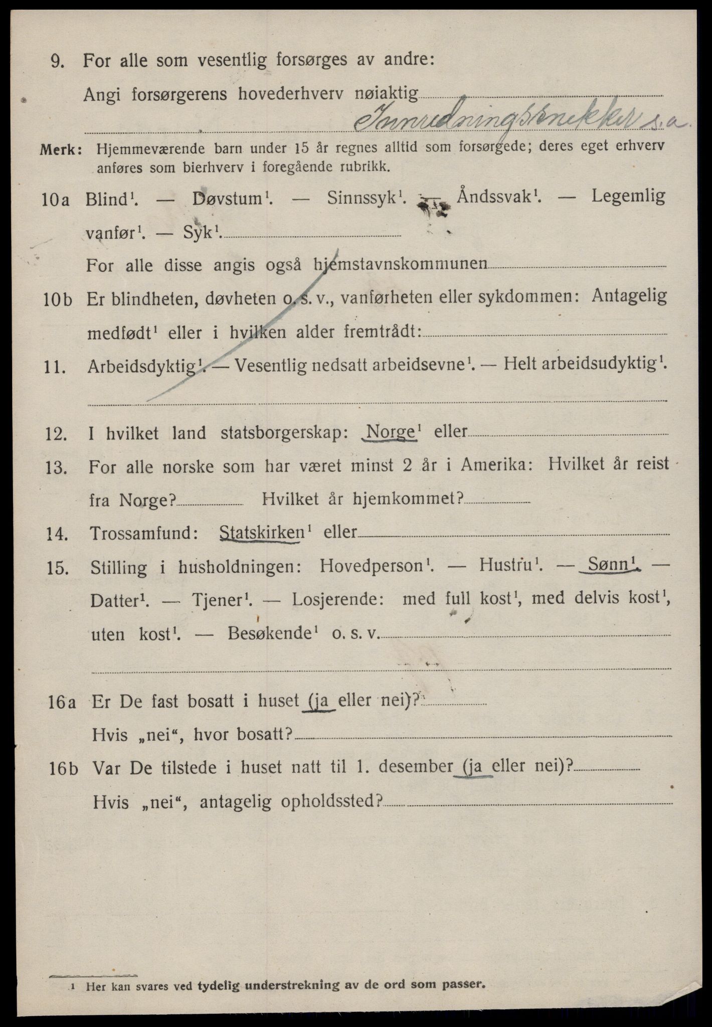 SAT, 1920 census for Tingvoll, 1920, p. 6791