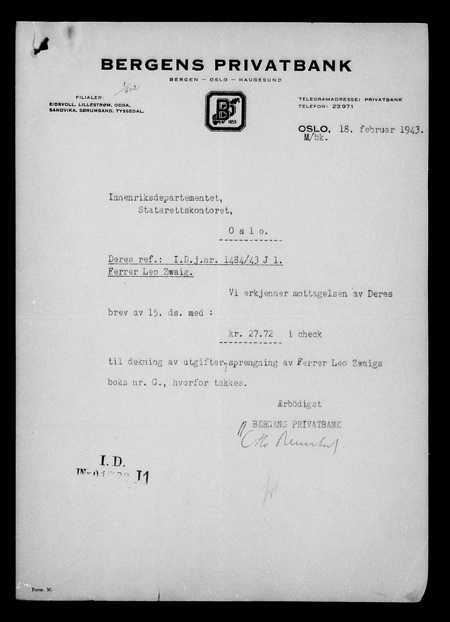 Justisdepartementet, Tilbakeføringskontoret for inndratte formuer, AV/RA-S-1564/H/Hc/Hcc/L0988: --, 1945-1947, p. 347