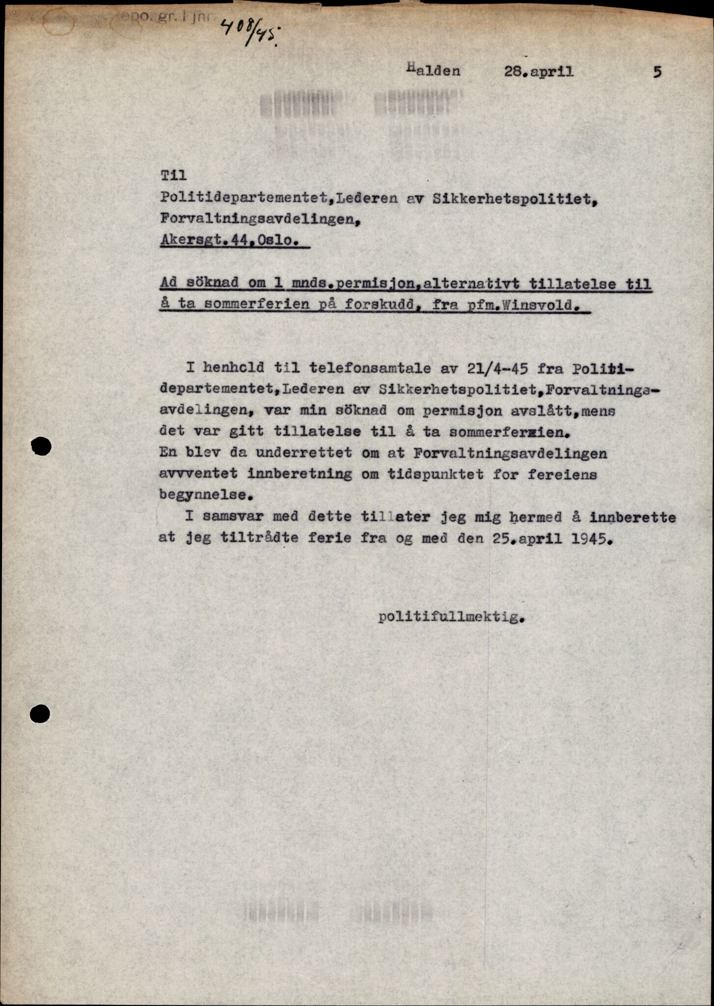 Forsvarets Overkommando. 2 kontor. Arkiv 11.4. Spredte tyske arkivsaker, AV/RA-RAFA-7031/D/Dar/Darc/L0006: BdSN, 1942-1945, p. 916