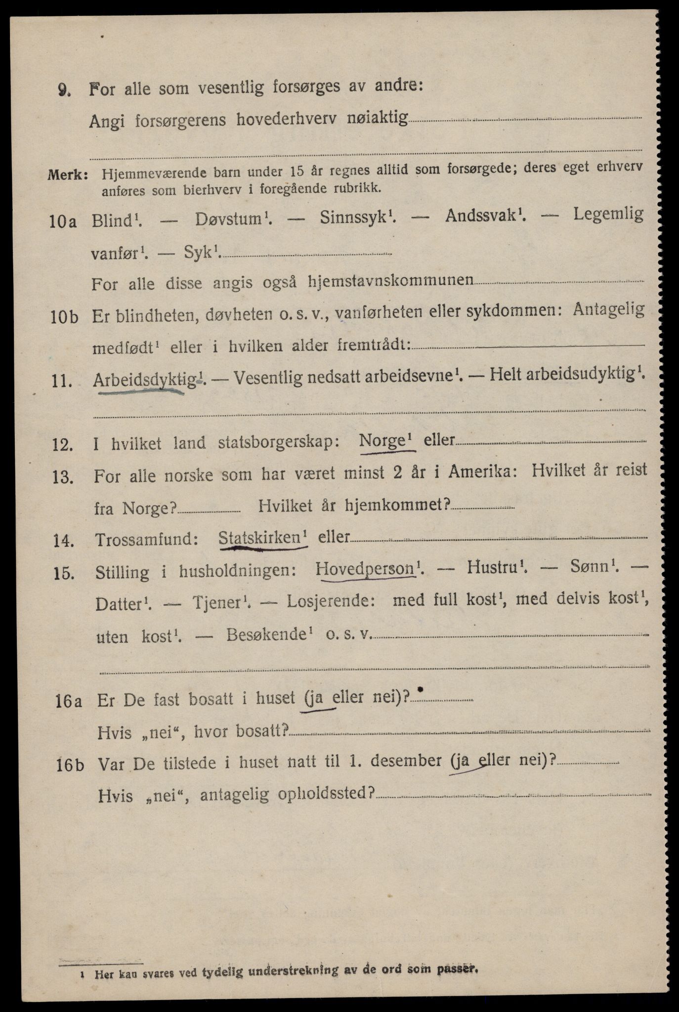 SAST, 1920 census for Hjelmeland, 1920, p. 1062