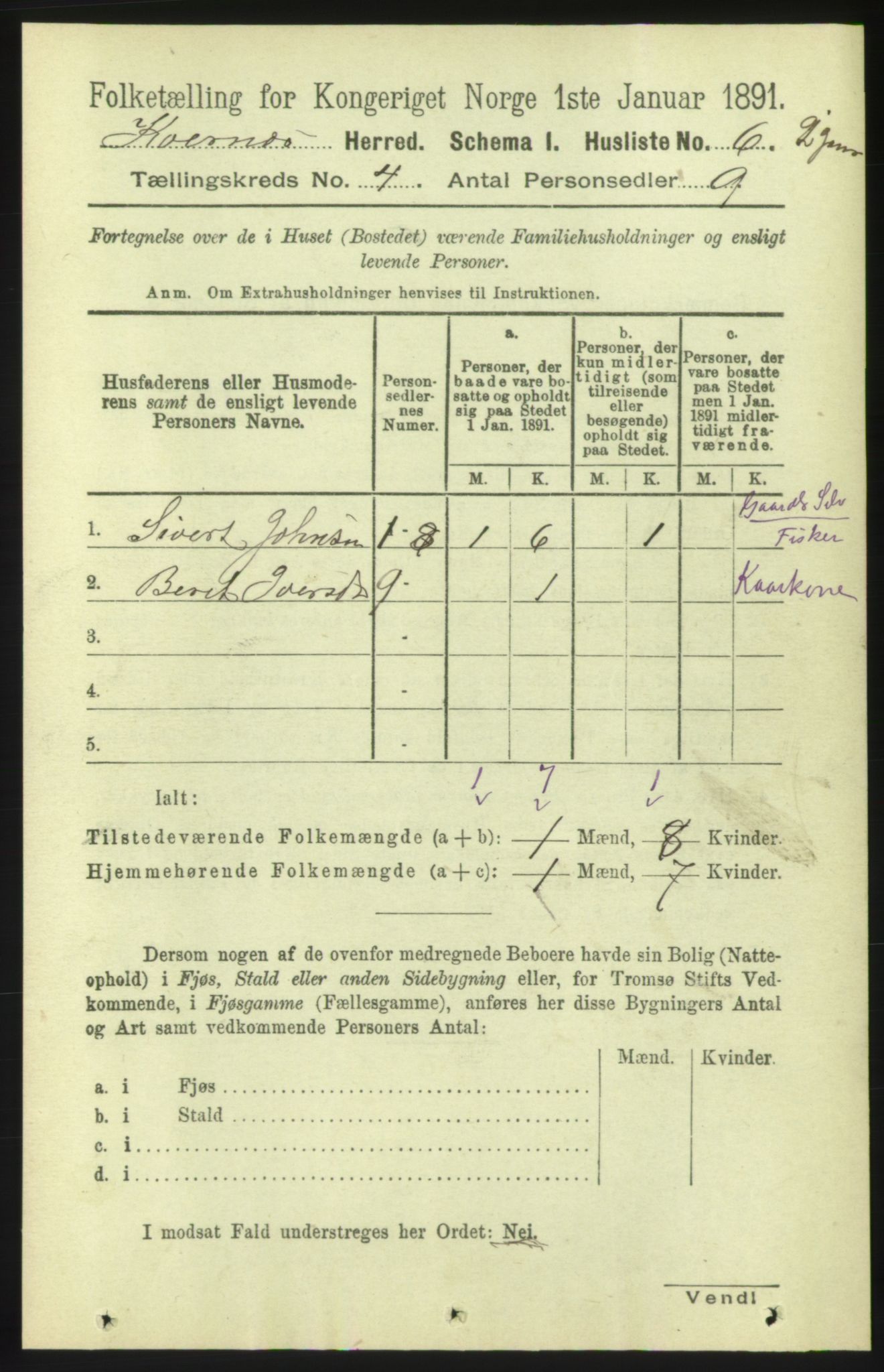 RA, 1891 census for 1553 Kvernes, 1891, p. 1669