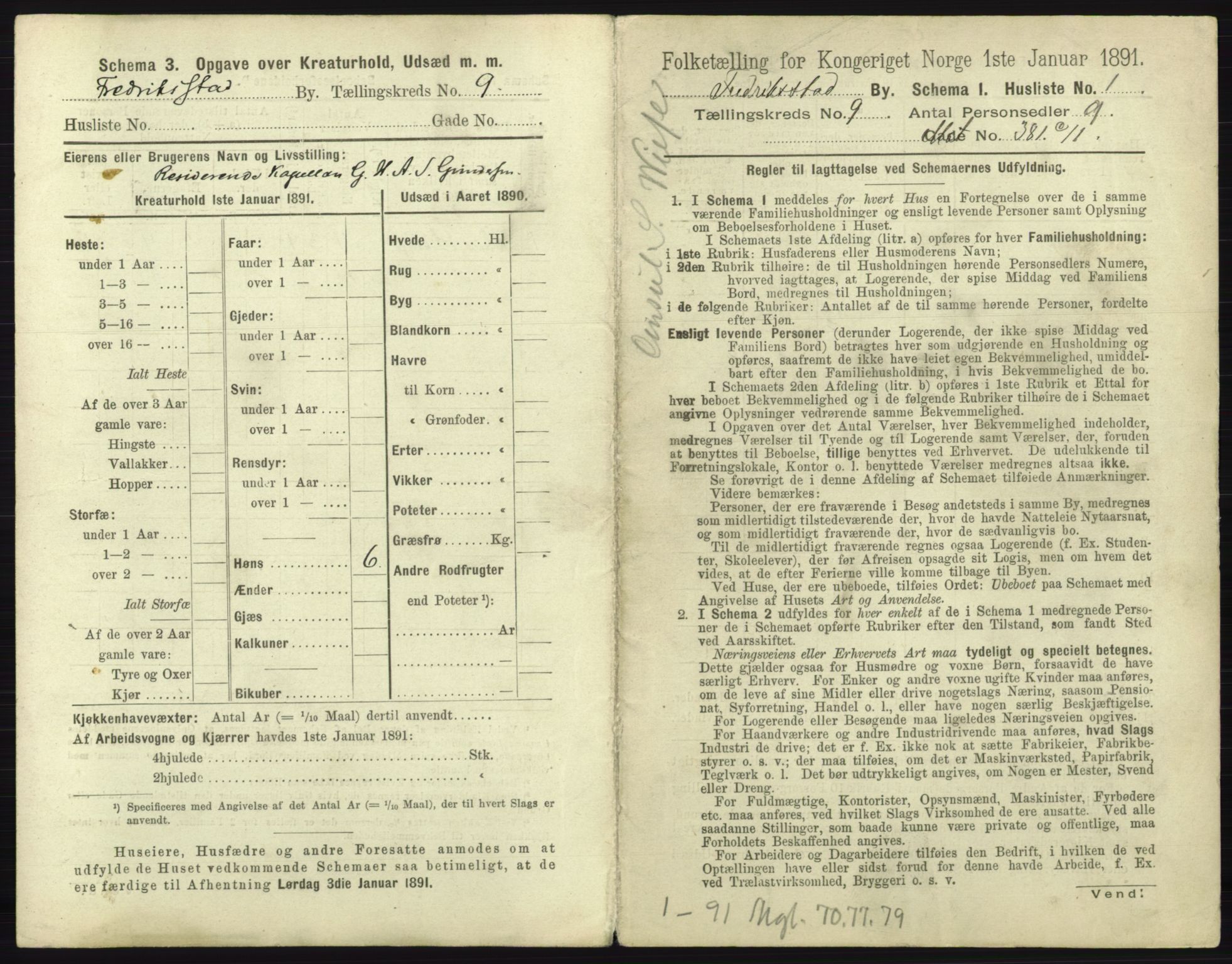 RA, 1891 census for 0103 Fredrikstad, 1891, p. 1702