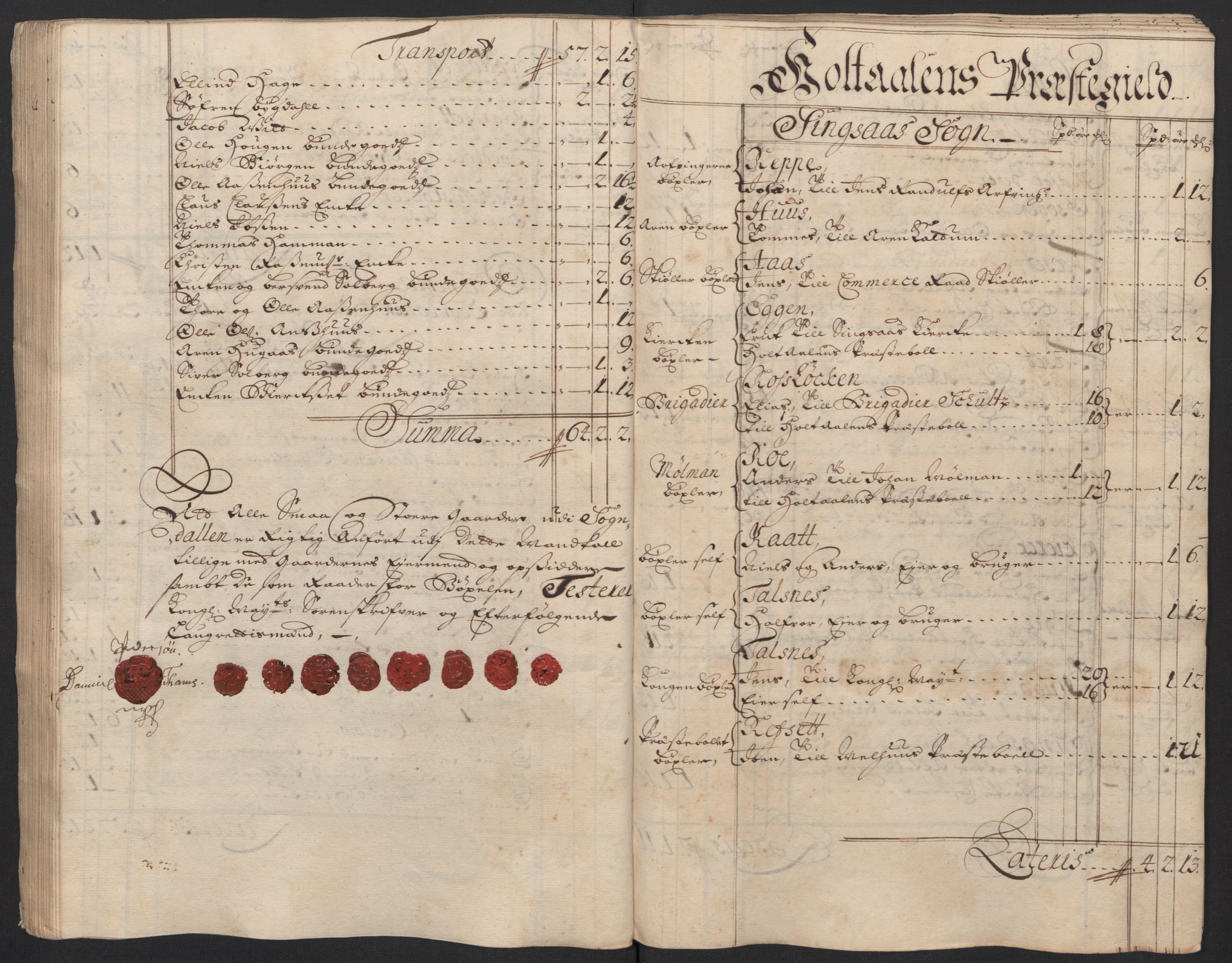 Rentekammeret inntil 1814, Reviderte regnskaper, Fogderegnskap, AV/RA-EA-4092/R60/L3954: Fogderegnskap Orkdal og Gauldal, 1704, p. 284