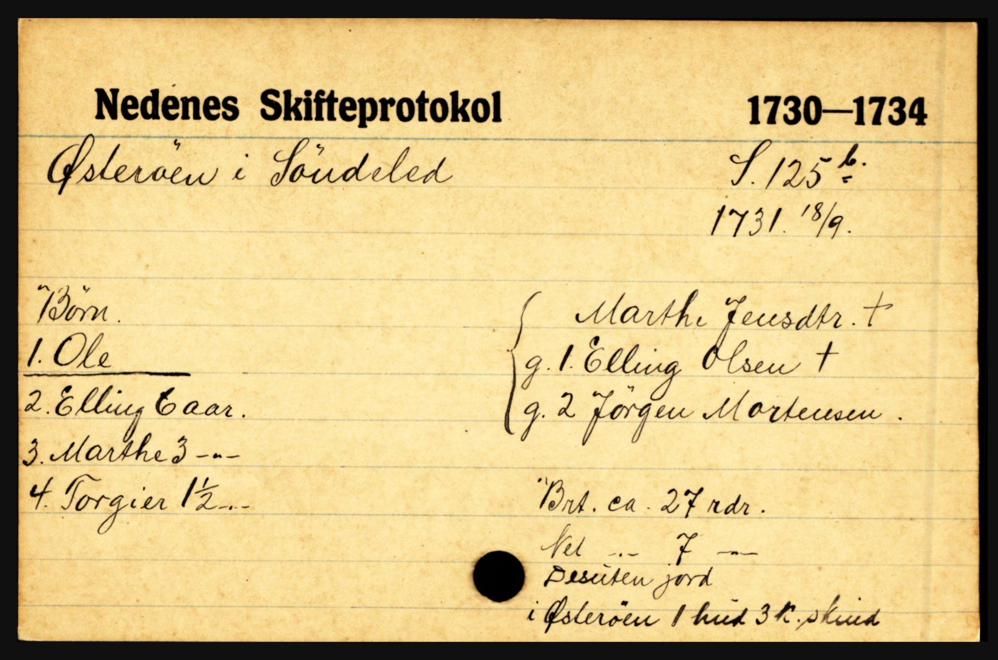 Nedenes sorenskriveri før 1824, AV/SAK-1221-0007/H, p. 34147