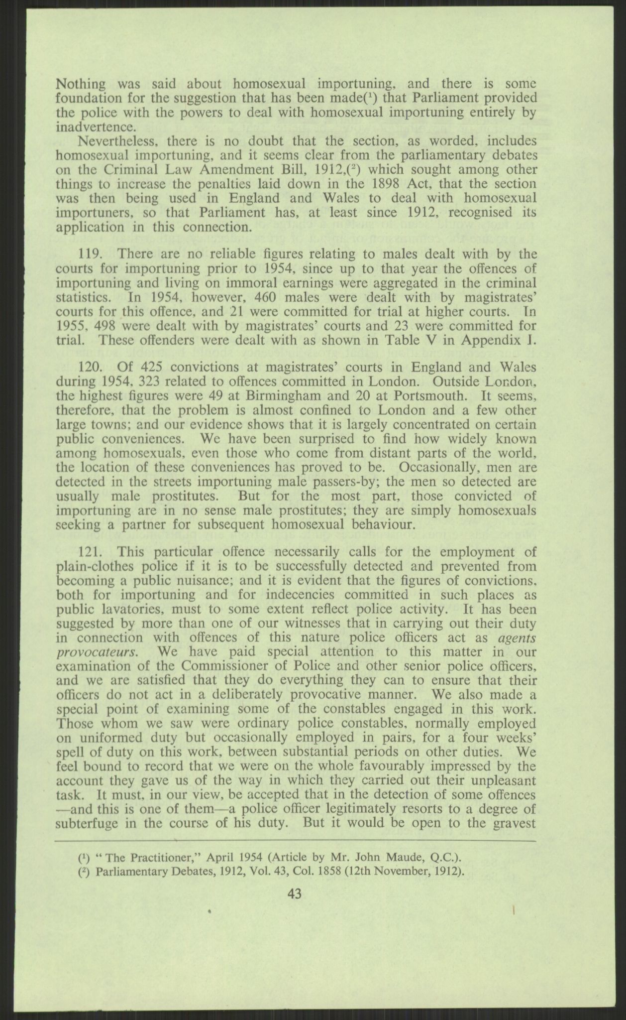 Justisdepartementet, Lovavdelingen, AV/RA-S-3212/D/De/L0029/0001: Straffeloven / Straffelovens revisjon: 5 - Ot. prp. nr.  41 - 1945: Homoseksualiet. 3 mapper, 1956-1970, p. 627