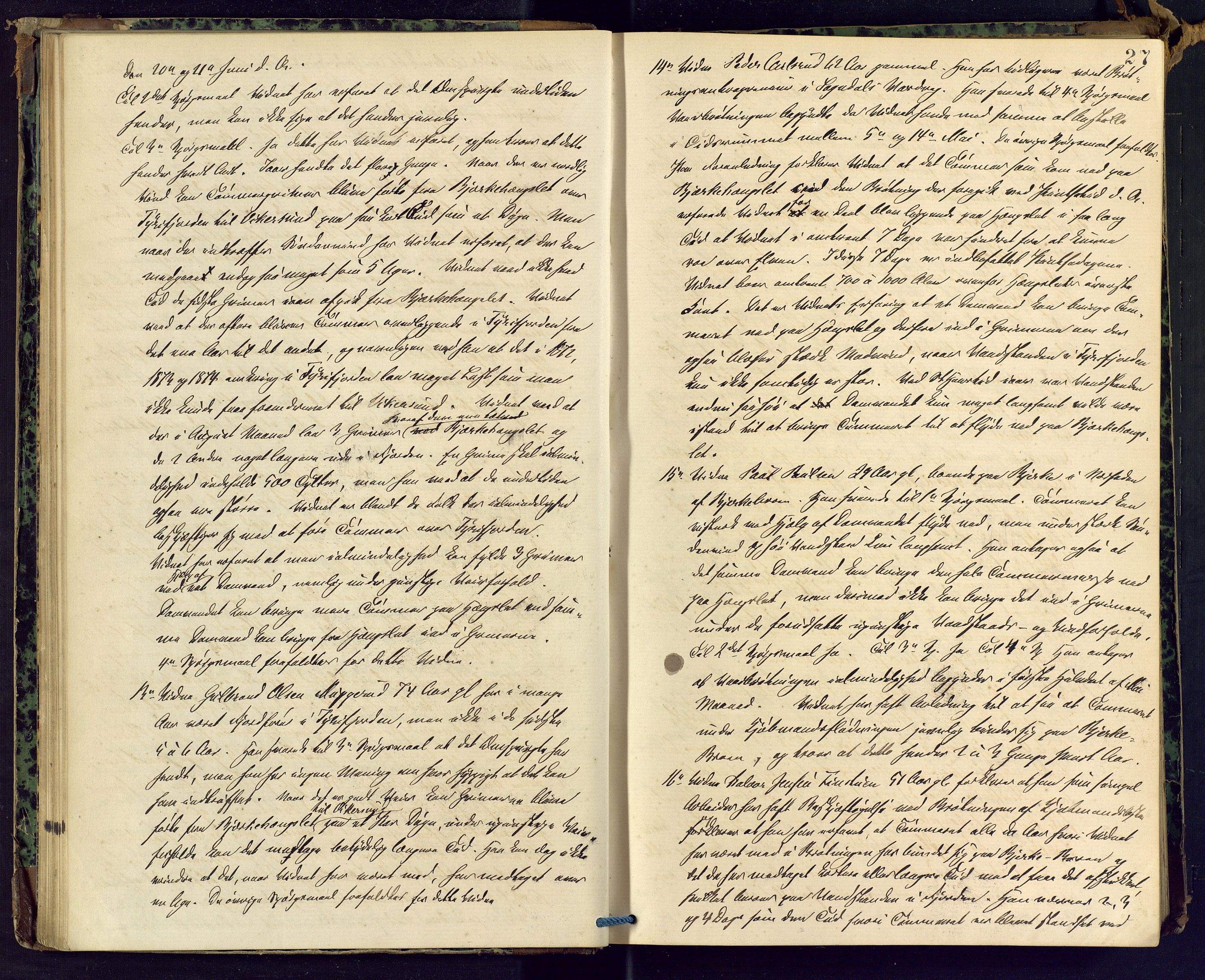 Ringerike sorenskriveri, AV/SAKO-A-105/F/Fc/Fca/L0015: Ekstrarettsprotokoll, 1876-1879, p. 27