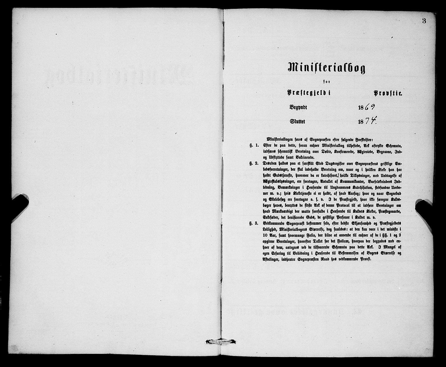 Korskirken sokneprestembete, AV/SAB-A-76101/H/Hab: Parish register (copy) no. B 6, 1869-1874, p. 3