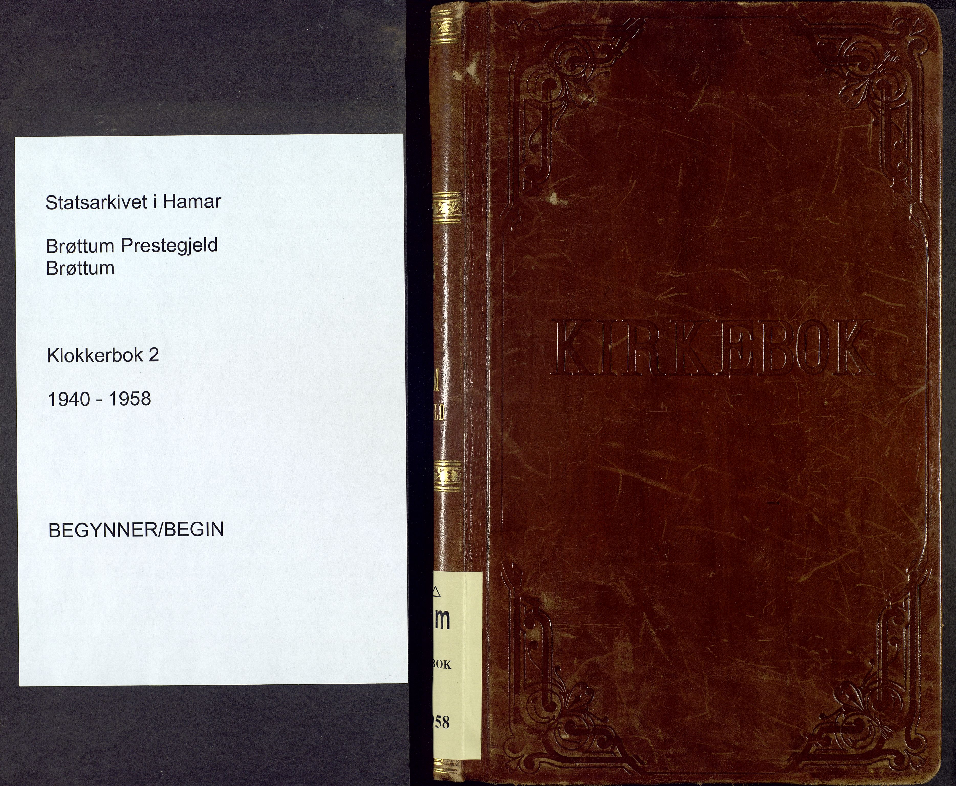 Brøttum prestekontor, SAH/PREST-016/L/La/L0002: Parish register (copy) no. 2, 1940-1958