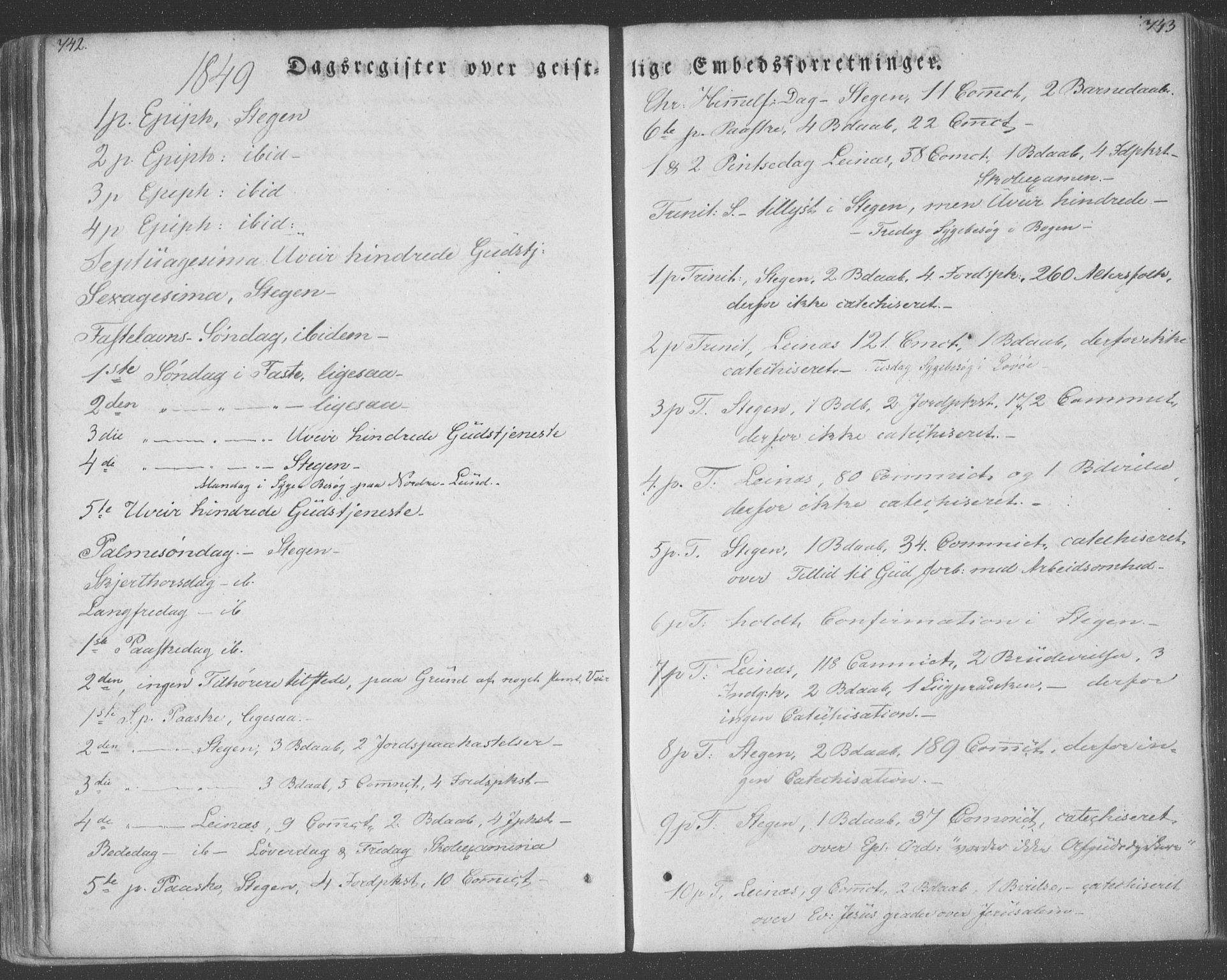 Ministerialprotokoller, klokkerbøker og fødselsregistre - Nordland, SAT/A-1459/855/L0799: Parish register (official) no. 855A07, 1834-1852, p. 742-743