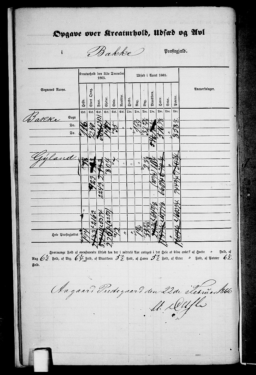 RA, 1865 census for Bakke, 1865, p. 11