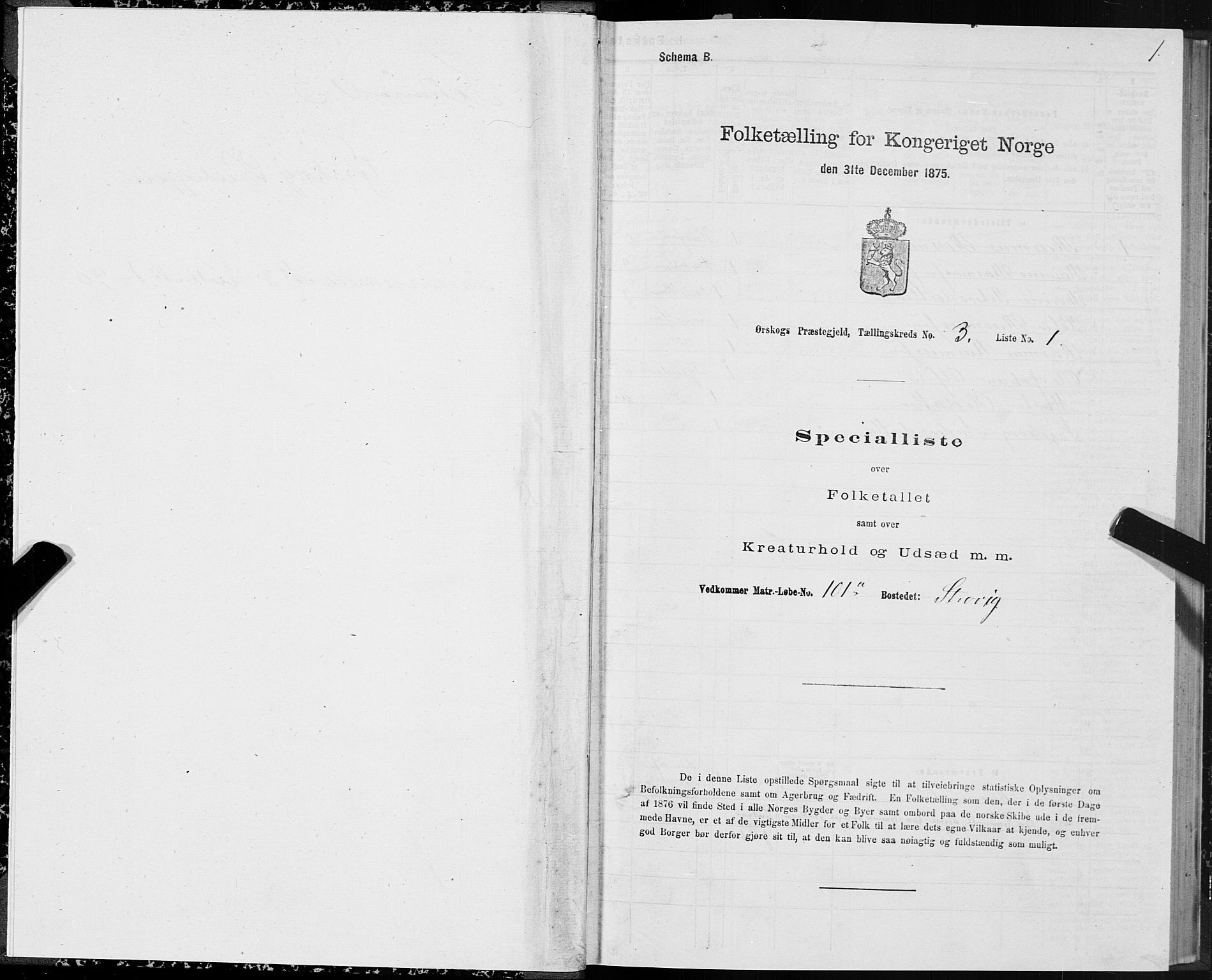 SAT, 1875 census for 1527P Ørskog, 1875, p. 3001