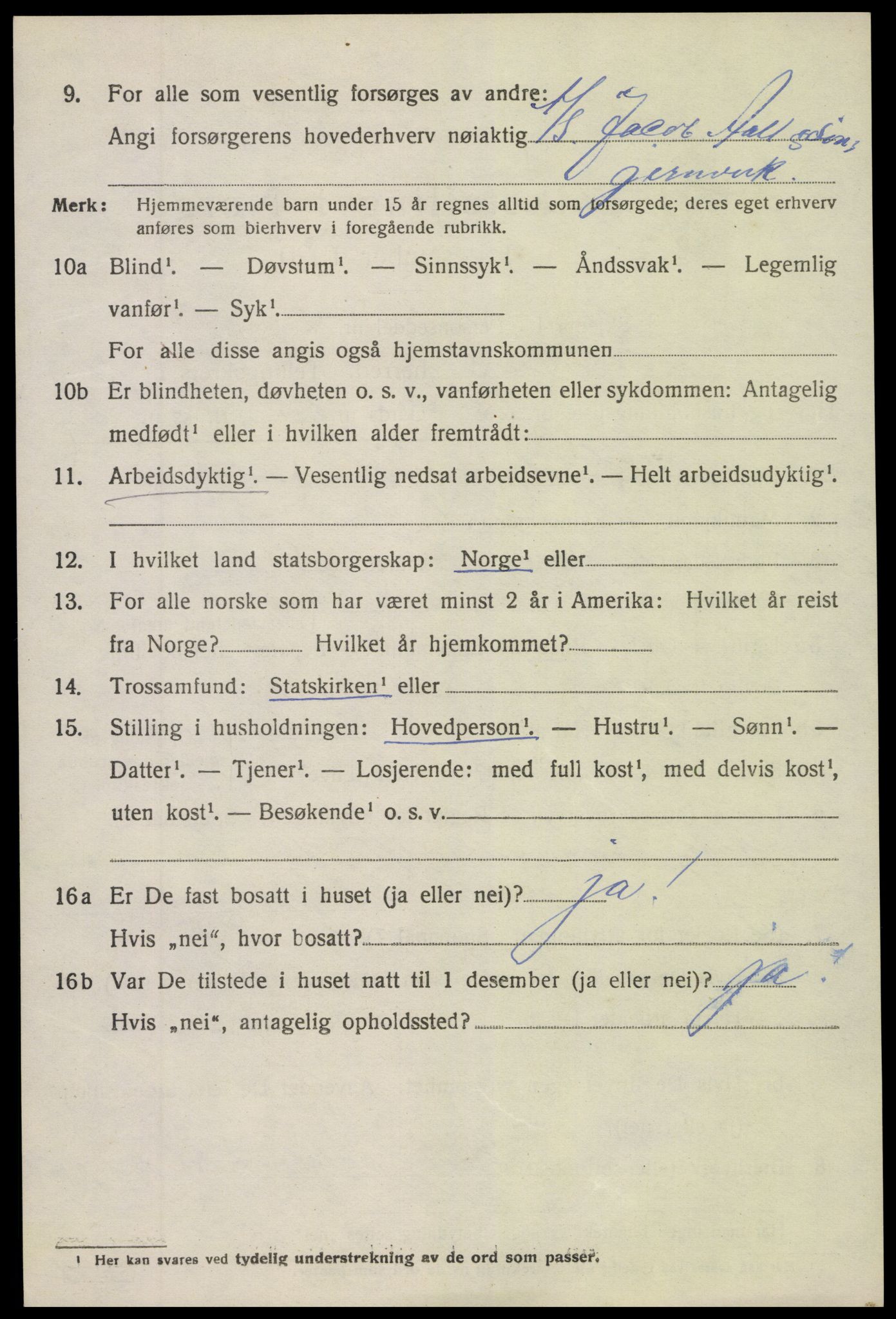 SAK, 1920 census for Holt, 1920, p. 4913