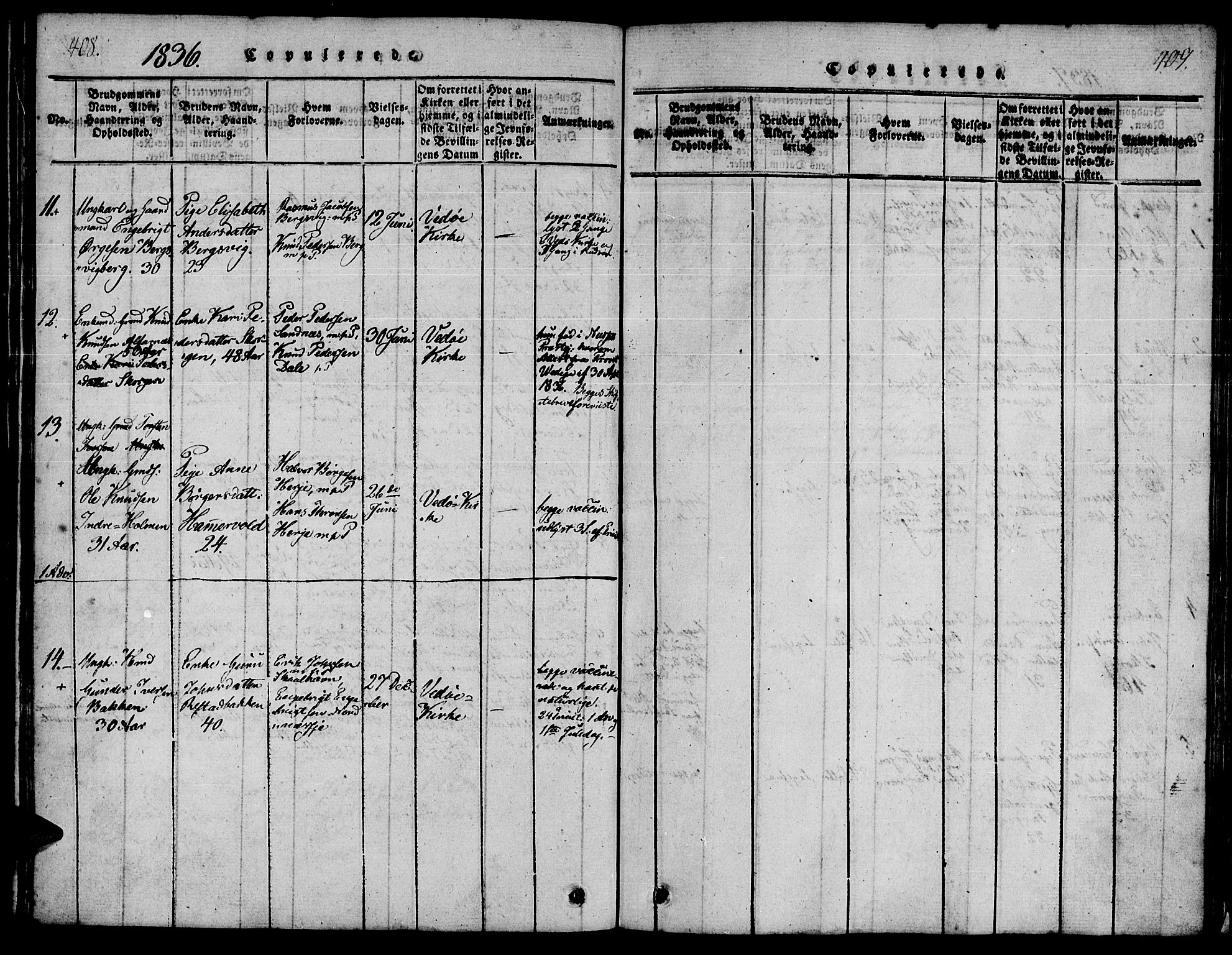 Ministerialprotokoller, klokkerbøker og fødselsregistre - Møre og Romsdal, AV/SAT-A-1454/547/L0602: Parish register (official) no. 547A04, 1818-1845, p. 408-409