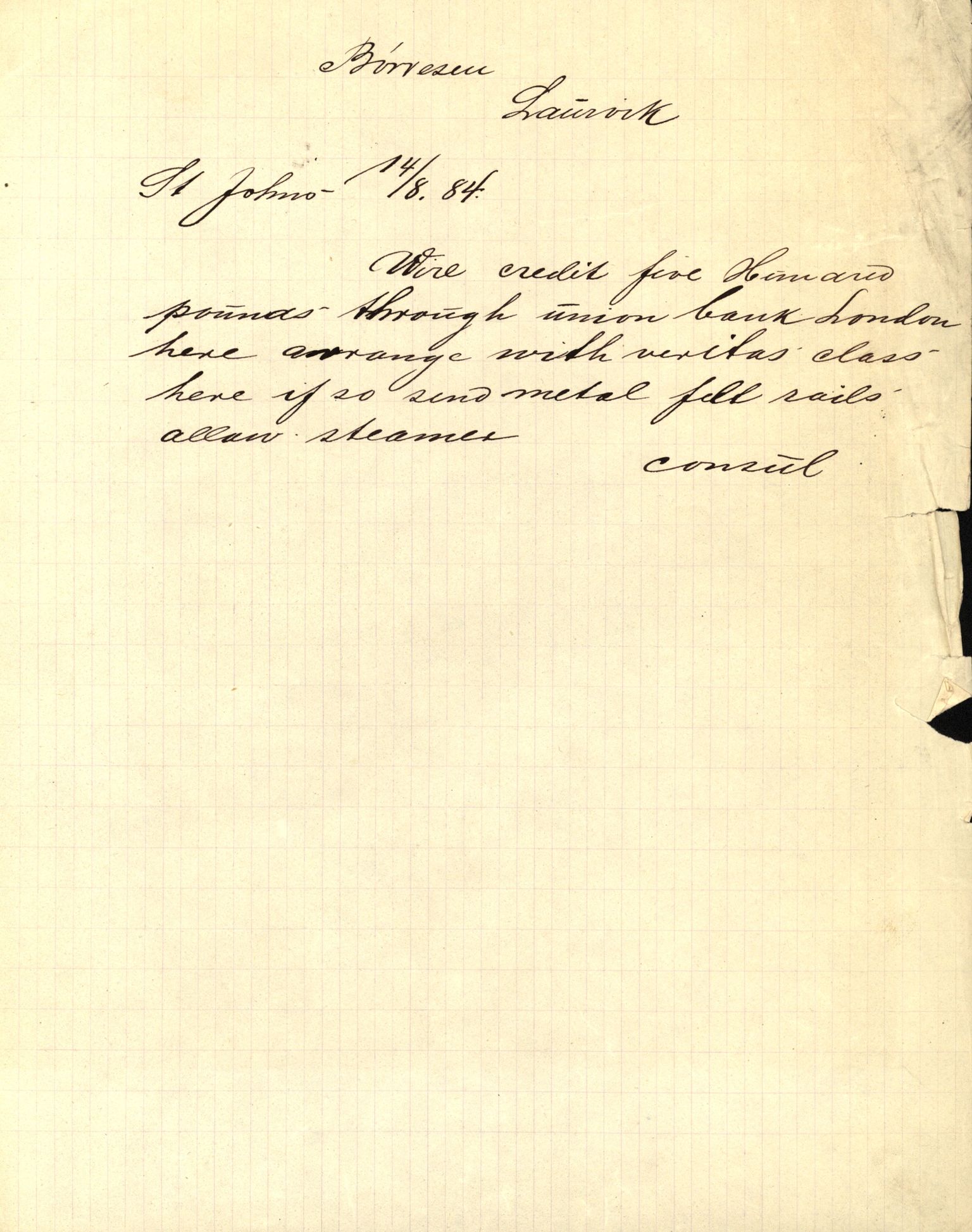 Pa 63 - Østlandske skibsassuranceforening, VEMU/A-1079/G/Ga/L0017/0009: Havaridokumenter / Agnese, Agnes, Adelphia, Kvik, Varnæs, 1884, p. 61