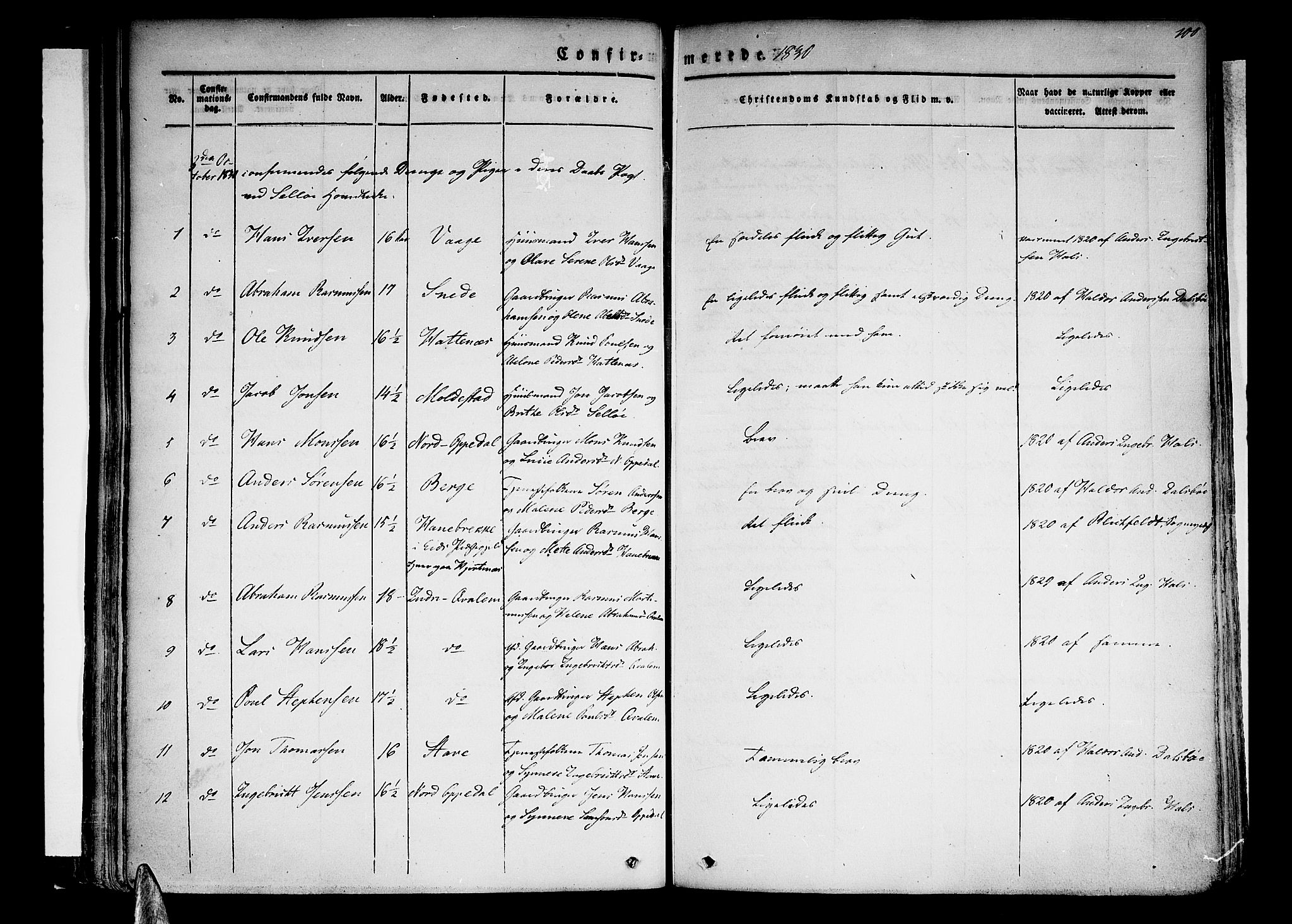 Selje sokneprestembete, SAB/A-99938/H/Ha/Haa/Haaa: Parish register (official) no. A 9, 1829-1844, p. 100