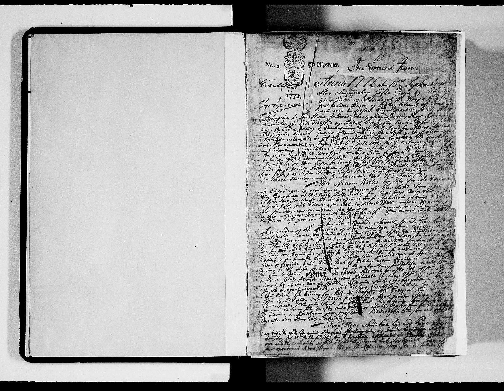 Nord-Gudbrandsdal tingrett, SAH/TING-002/G/Gb/L0011: Tingbok, 1772-1778, p. 0b-1a