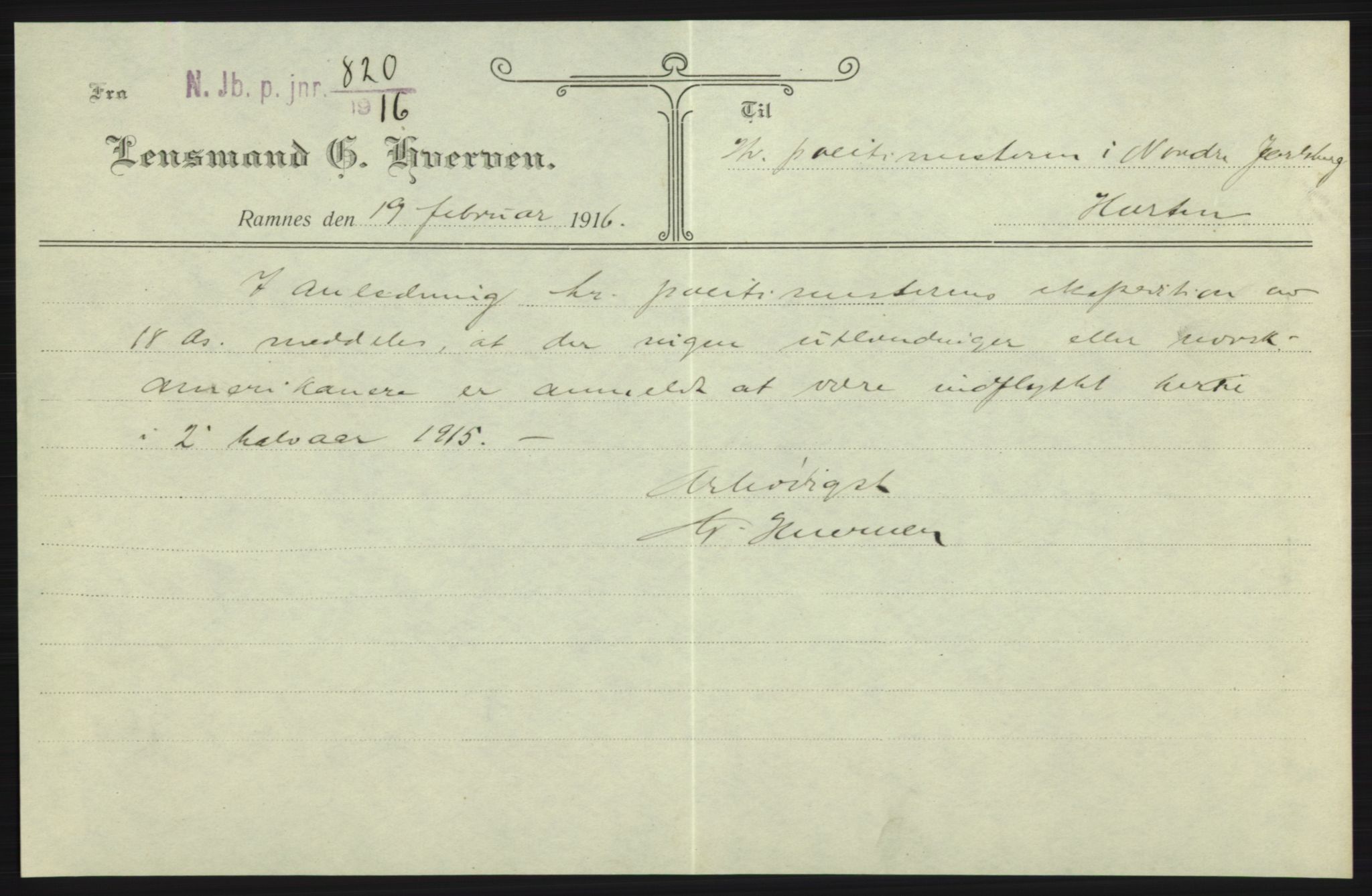 Nord-Jarlsberg politikammer, AV/SAKO-A-739/I/Ia/Iab/L0001: Emigrantprotokoll, 1912-1918, p. 211