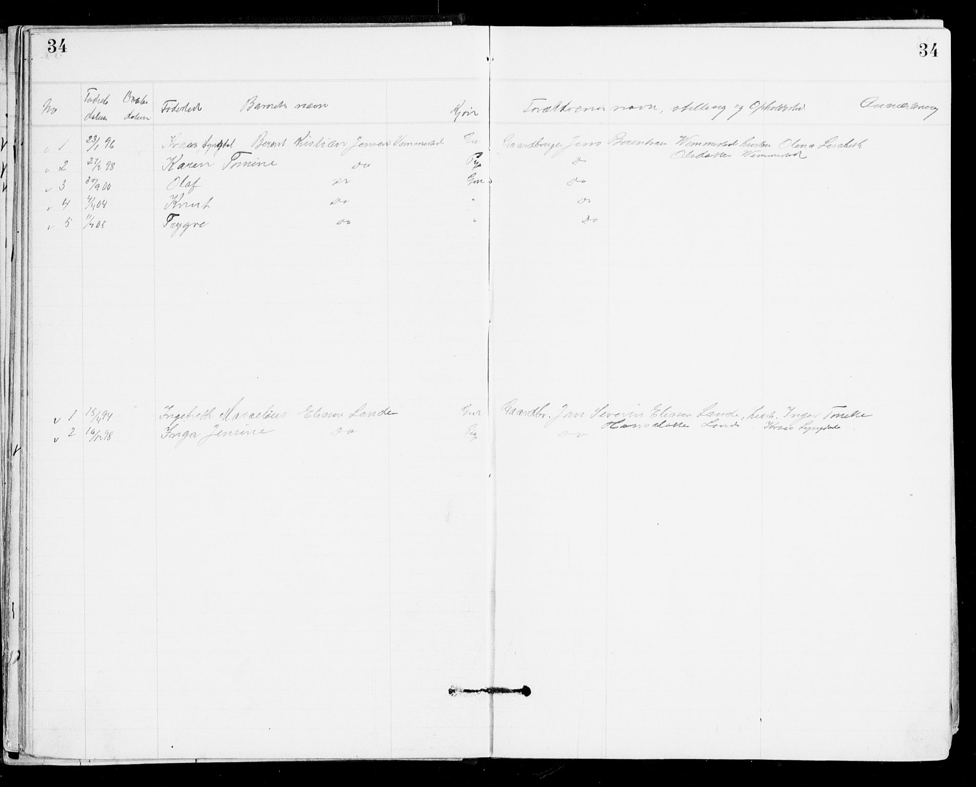 Den evangelisk-lutherske frikirke, Kristiansand, AV/SAK-1292-0017/F/Fa/L0002: Dissenter register no. F 10, 1889-1892, p. 34