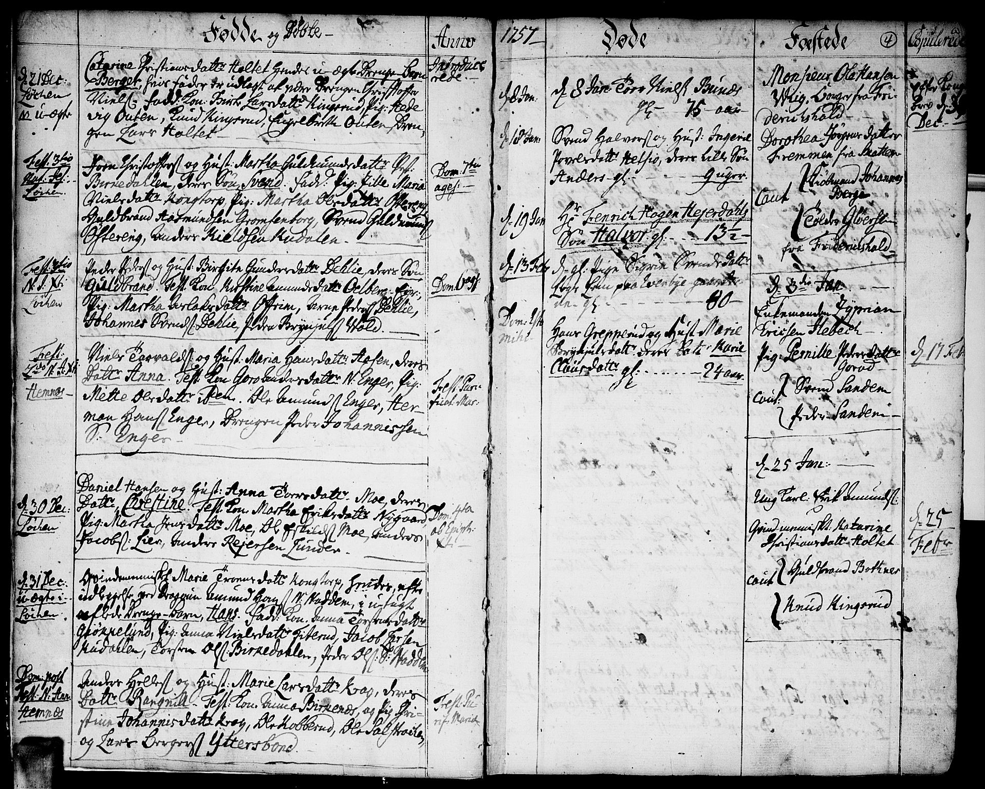 Høland prestekontor Kirkebøker, SAO/A-10346a/F/Fa/L0004: Parish register (official) no. I 4, 1757-1780, p. 4