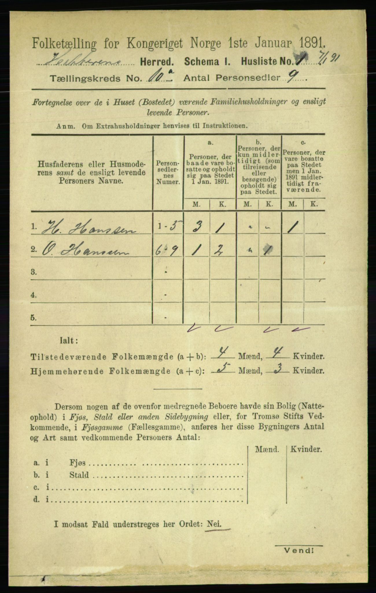 RA, 1891 census for 1617 Hitra, 1891, p. 2212