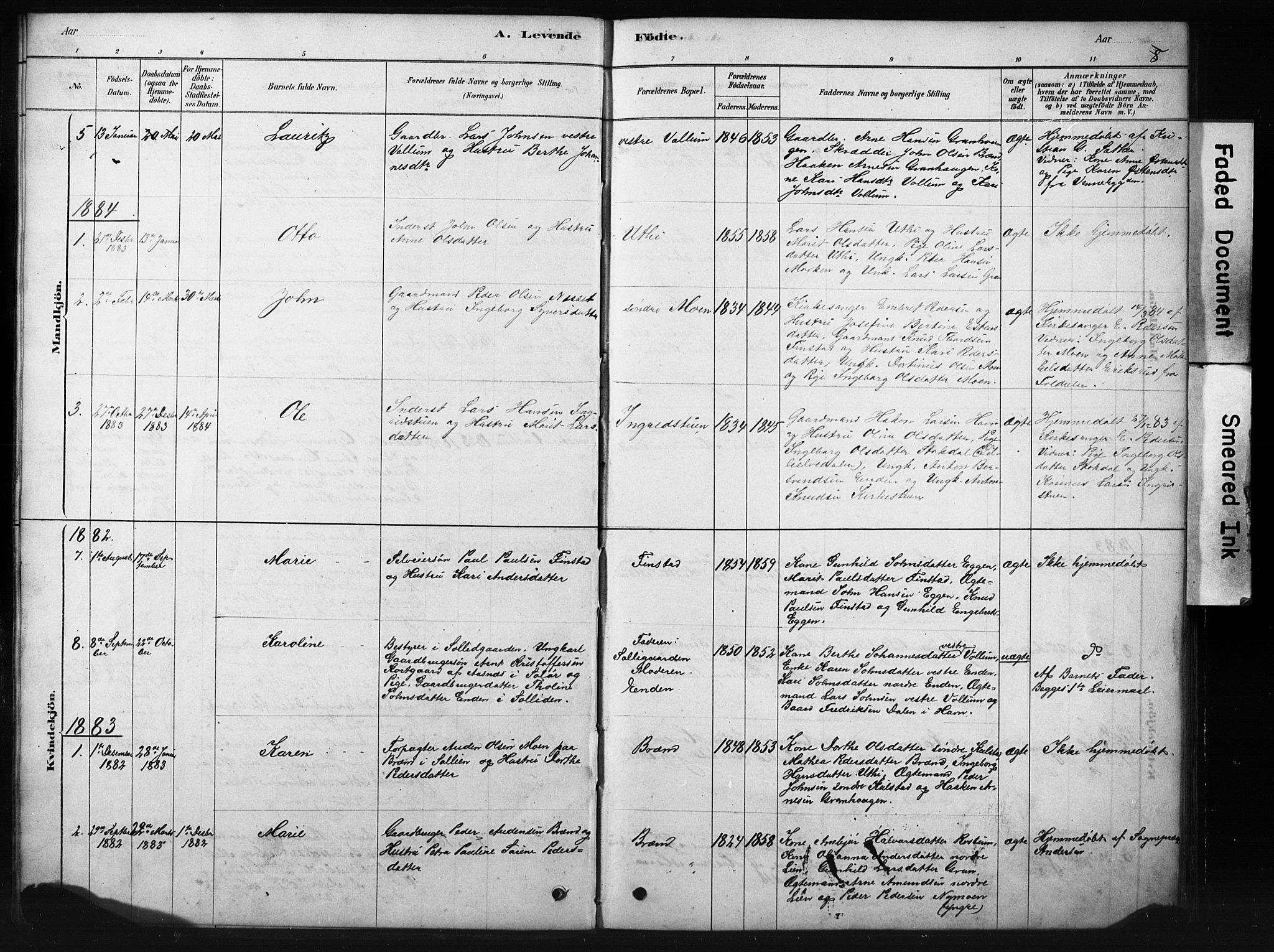 Sollia prestekontor, SAH/PREST-050/H/Ha/Hab/L0002: Parish register (copy) no. 2, 1880-1933, p. 8