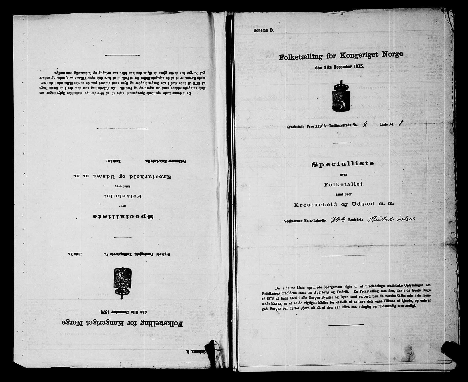 RA, 1875 census for 0212P Kråkstad, 1875, p. 1005