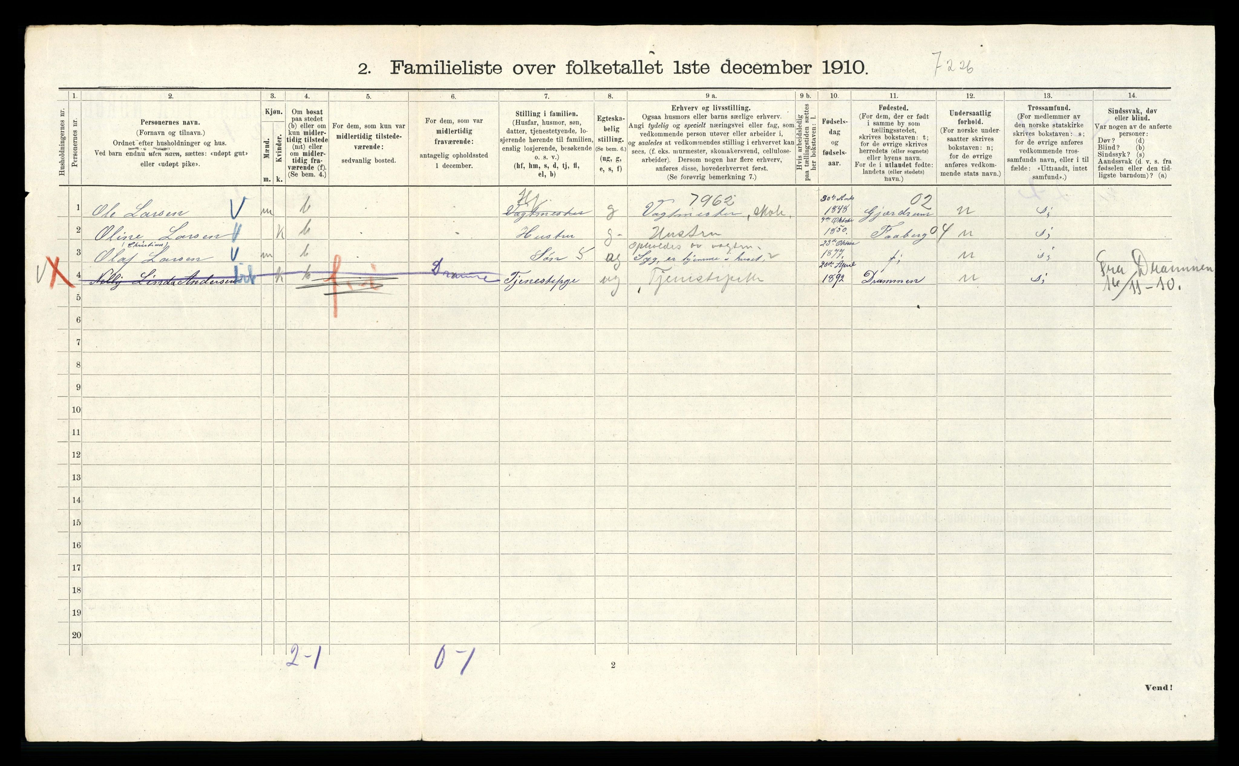 RA, 1910 census for Kristiania, 1910, p. 64934