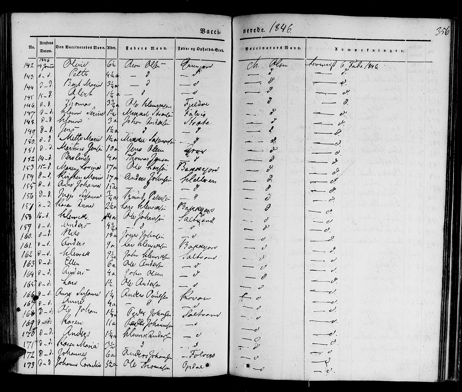 Ibestad sokneprestembete, AV/SATØ-S-0077/H/Ha/Haa/L0006kirke: Parish register (official) no. 6, 1837-1850, p. 356