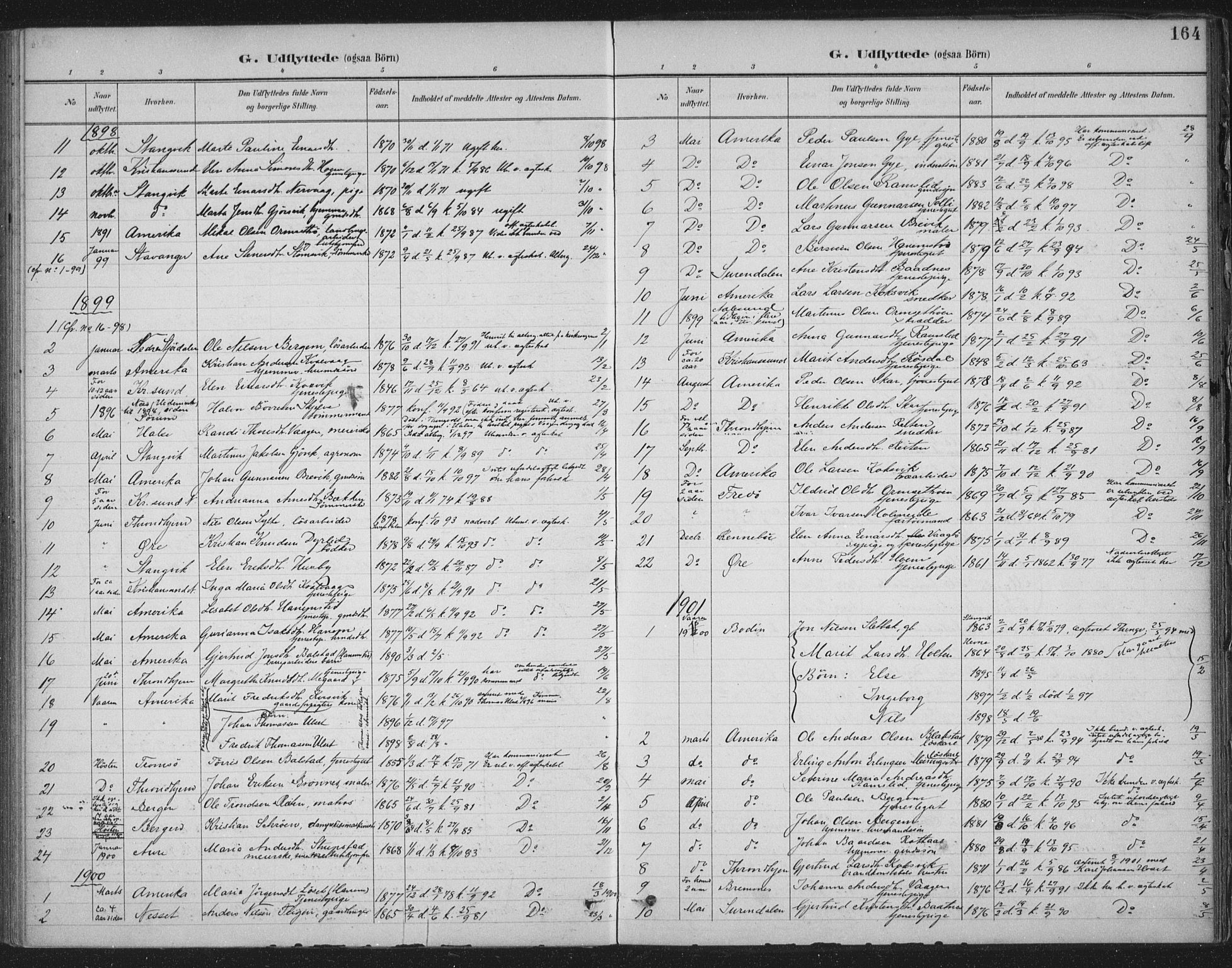 Ministerialprotokoller, klokkerbøker og fødselsregistre - Møre og Romsdal, AV/SAT-A-1454/586/L0988: Parish register (official) no. 586A14, 1893-1905, p. 164