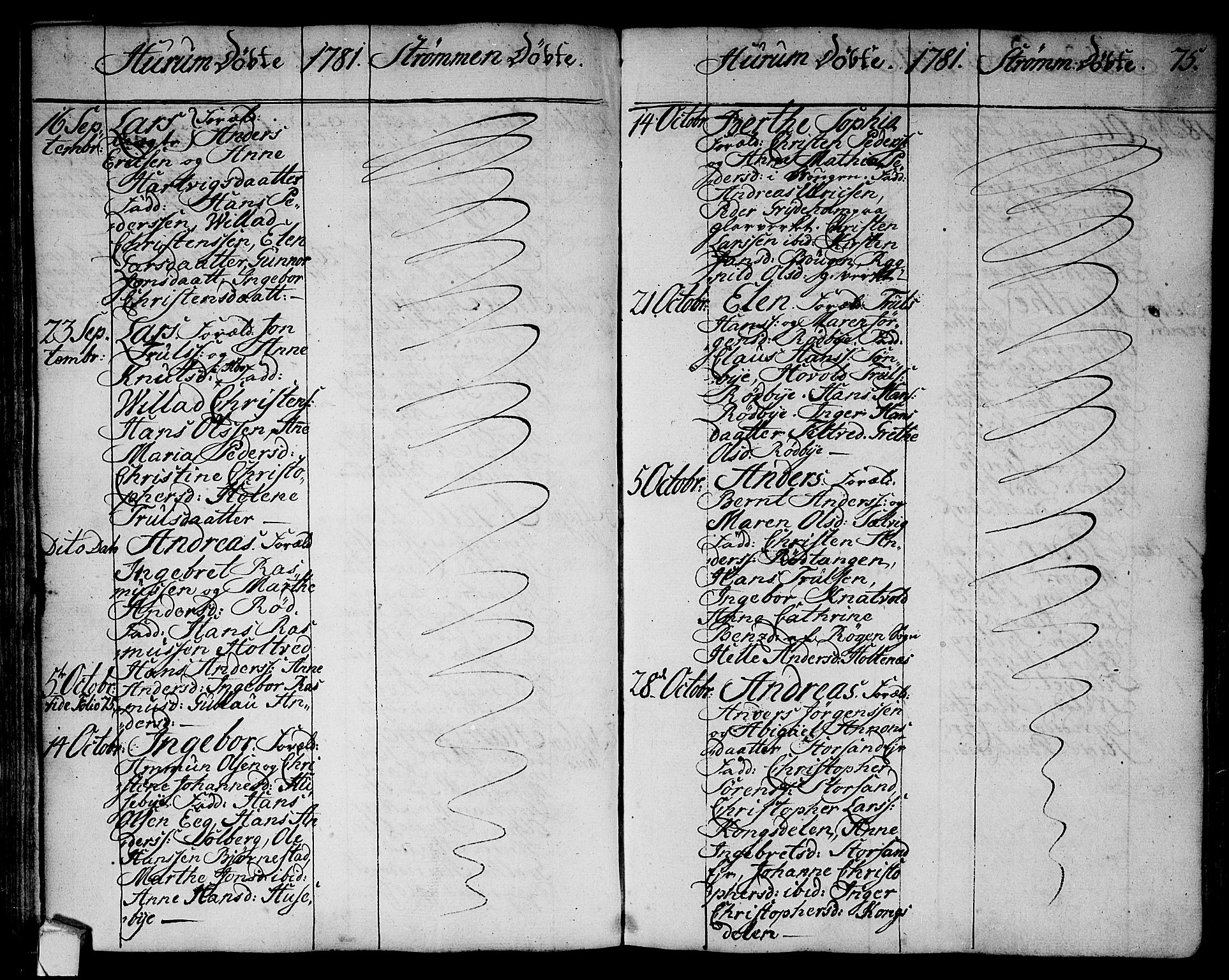 Hurum kirkebøker, AV/SAKO-A-229/F/Fa/L0007: Parish register (official) no. 7, 1771-1810, p. 75