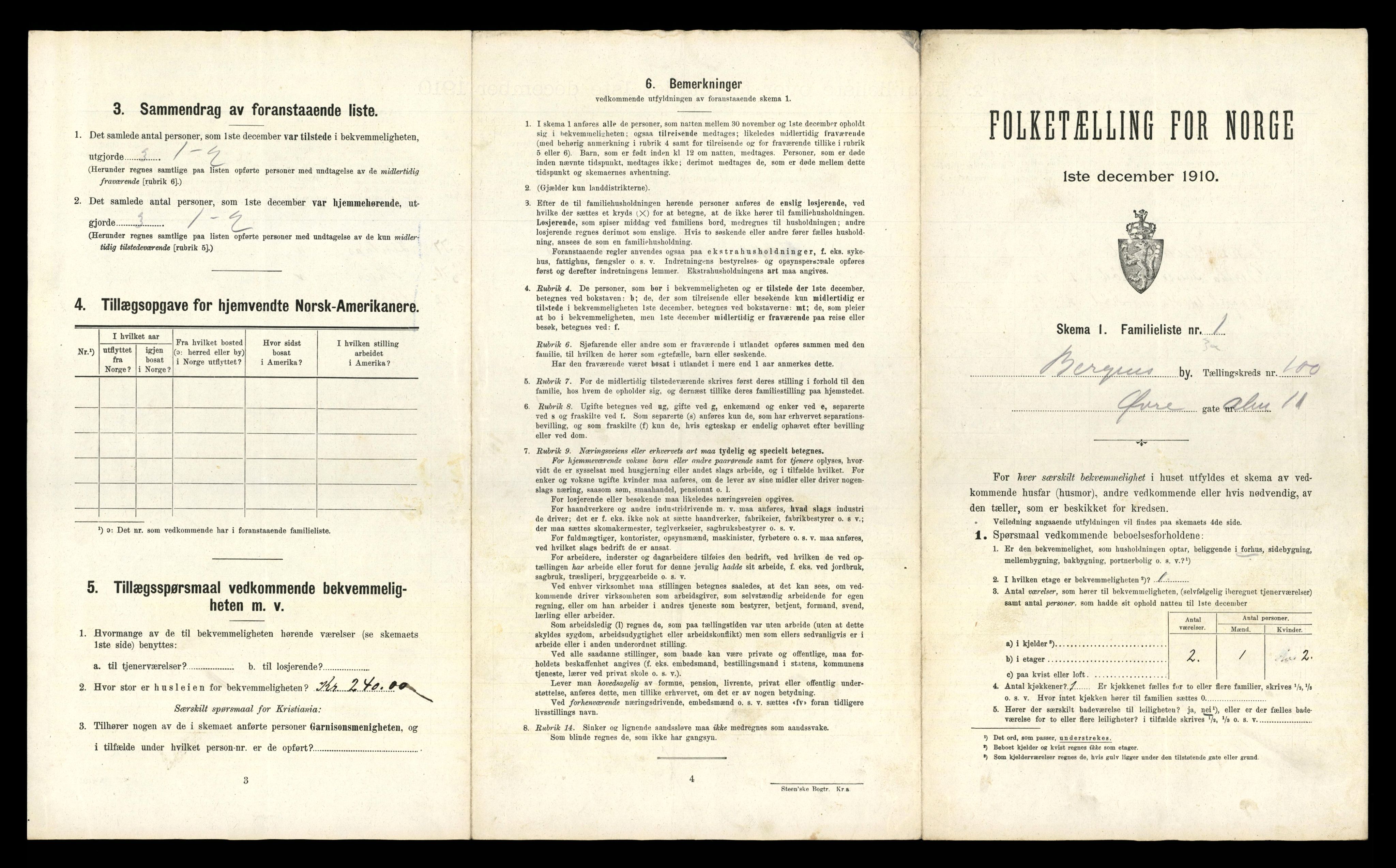 RA, 1910 census for Bergen, 1910, p. 35009