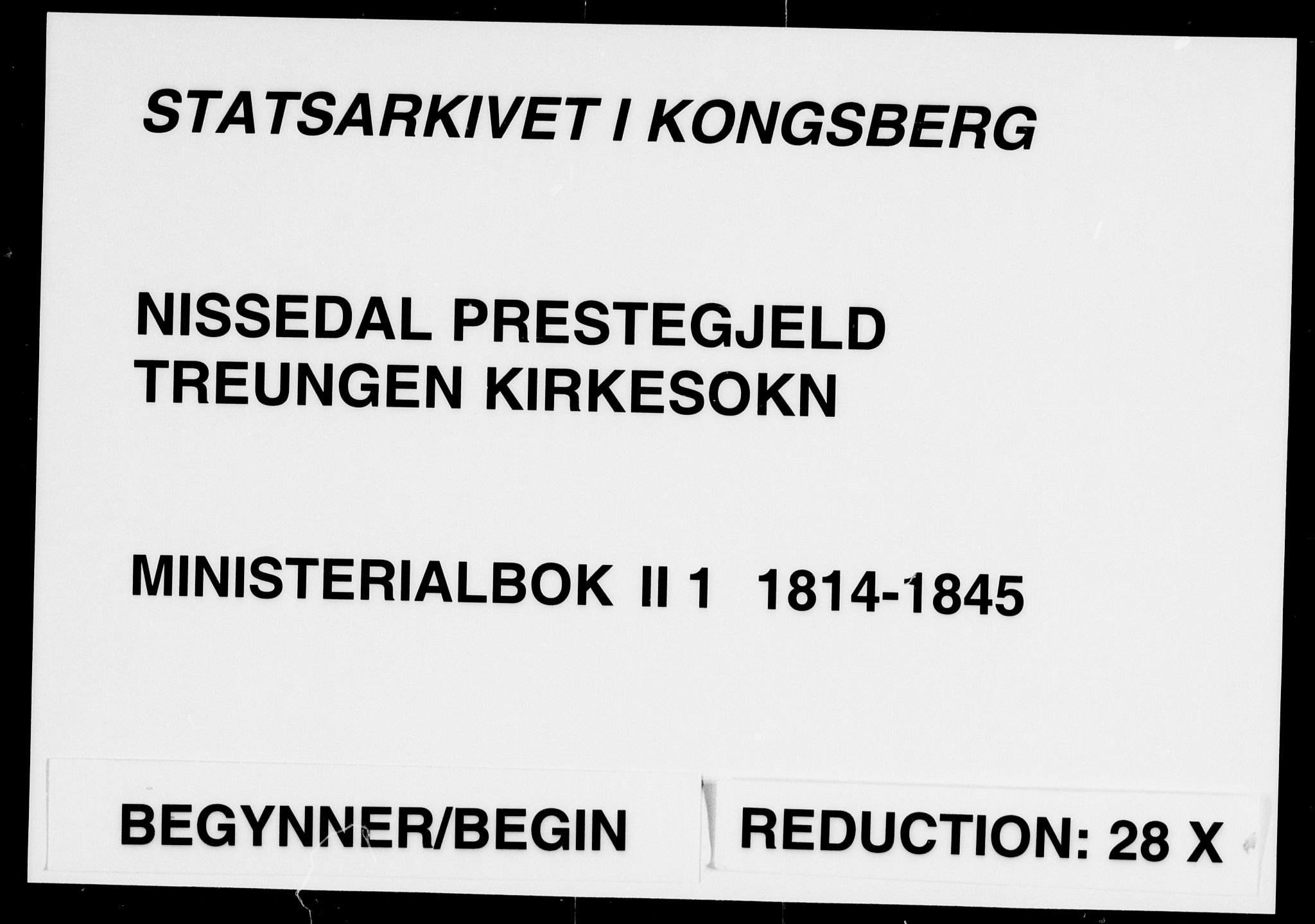 Nissedal kirkebøker, SAKO/A-288/F/Fb/L0001: Parish register (official) no. II 1, 1814-1845