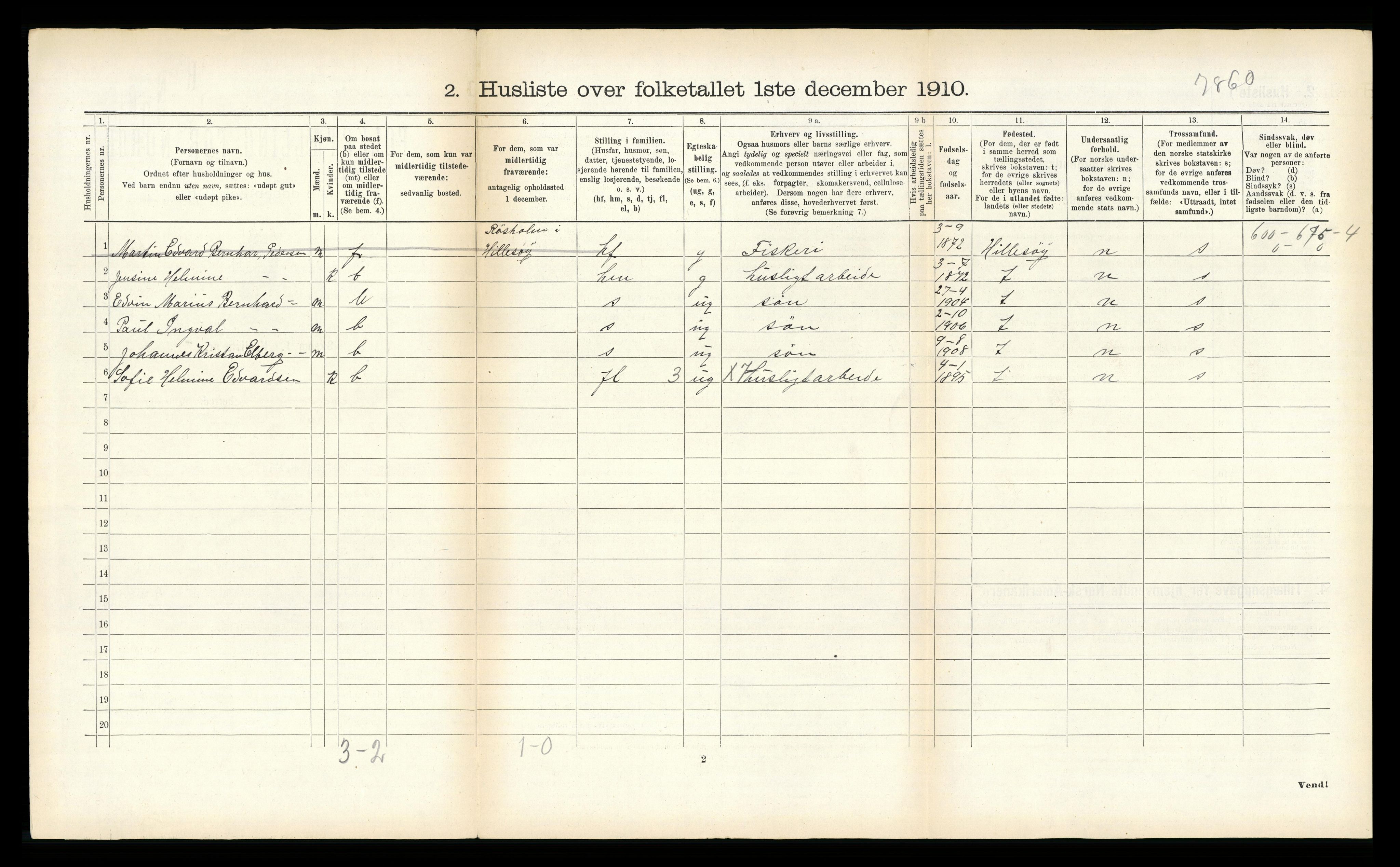 RA, 1910 census for Tromsøysund, 1910, p. 1188