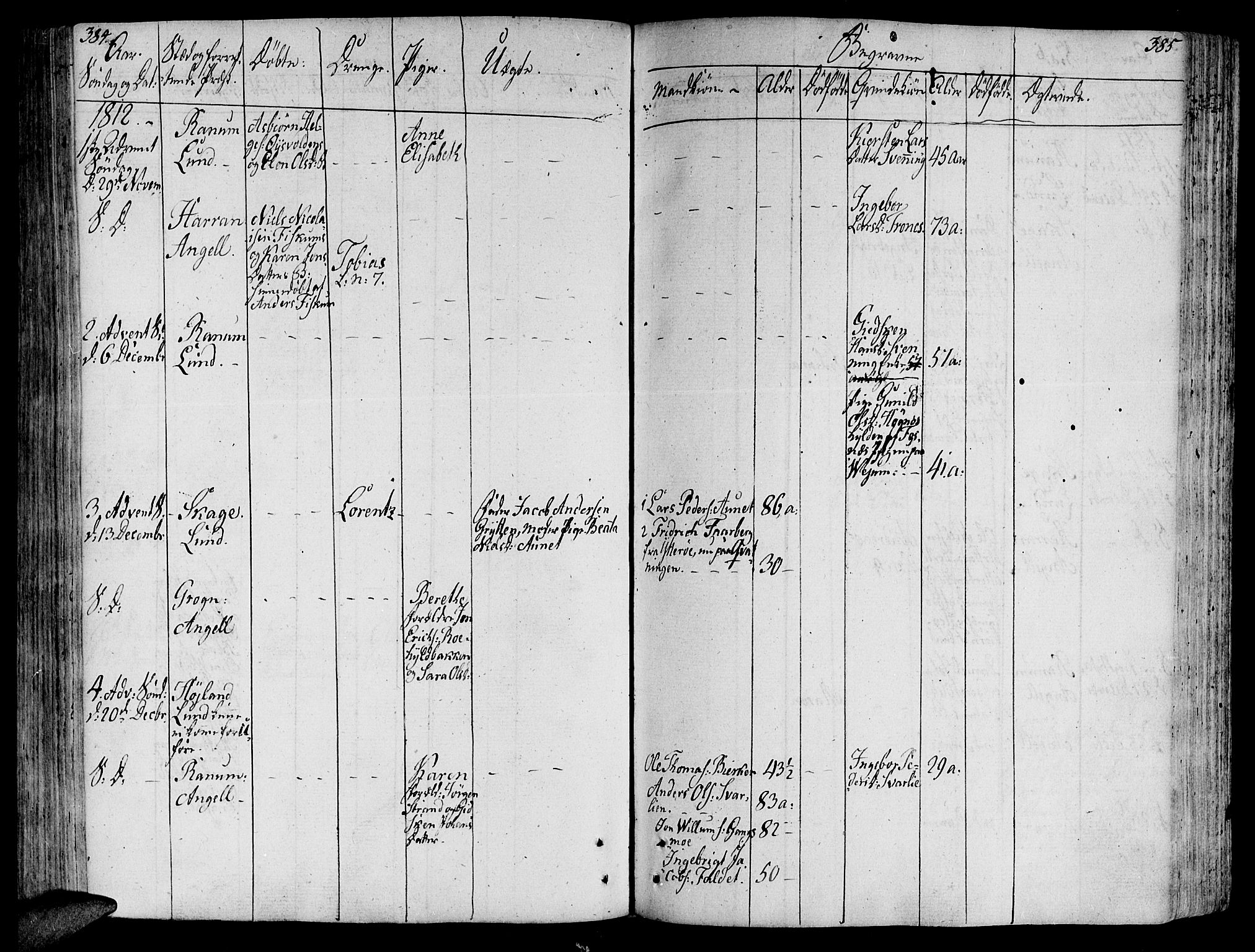 Ministerialprotokoller, klokkerbøker og fødselsregistre - Nord-Trøndelag, SAT/A-1458/764/L0545: Parish register (official) no. 764A05, 1799-1816, p. 384-385