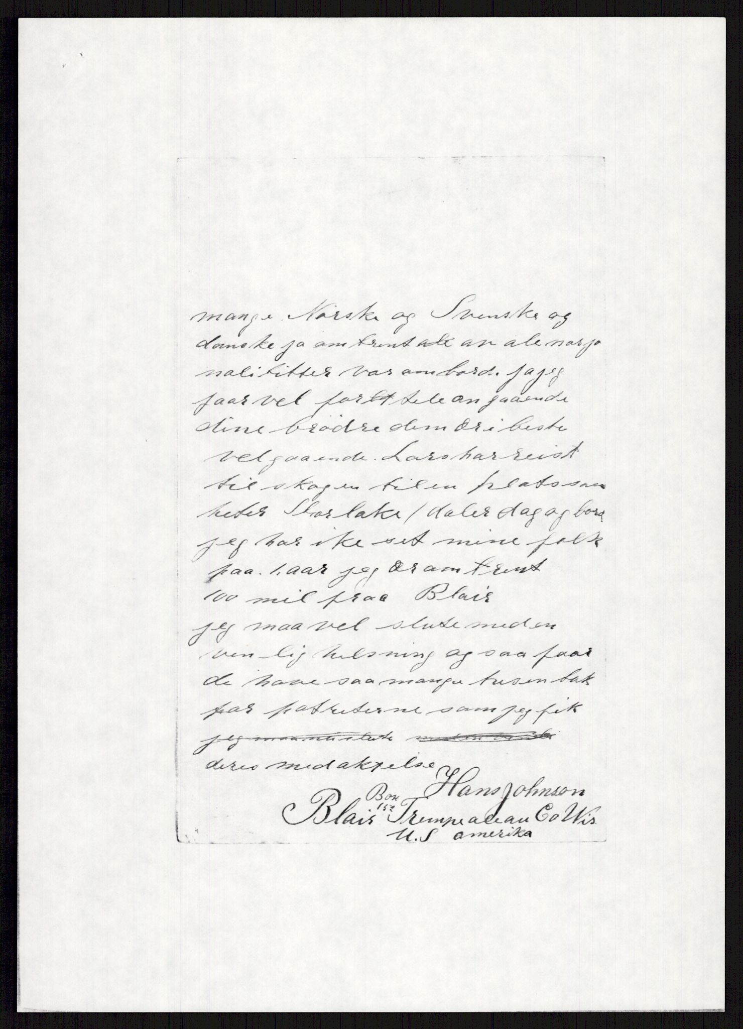 Samlinger til kildeutgivelse, Amerikabrevene, AV/RA-EA-4057/F/L0024: Innlån fra Telemark: Gunleiksrud - Willard, 1838-1914, p. 157