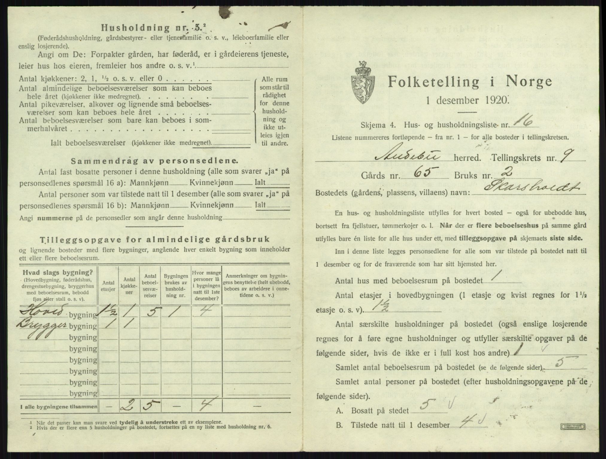 SAKO, 1920 census for Andebu, 1920, p. 561