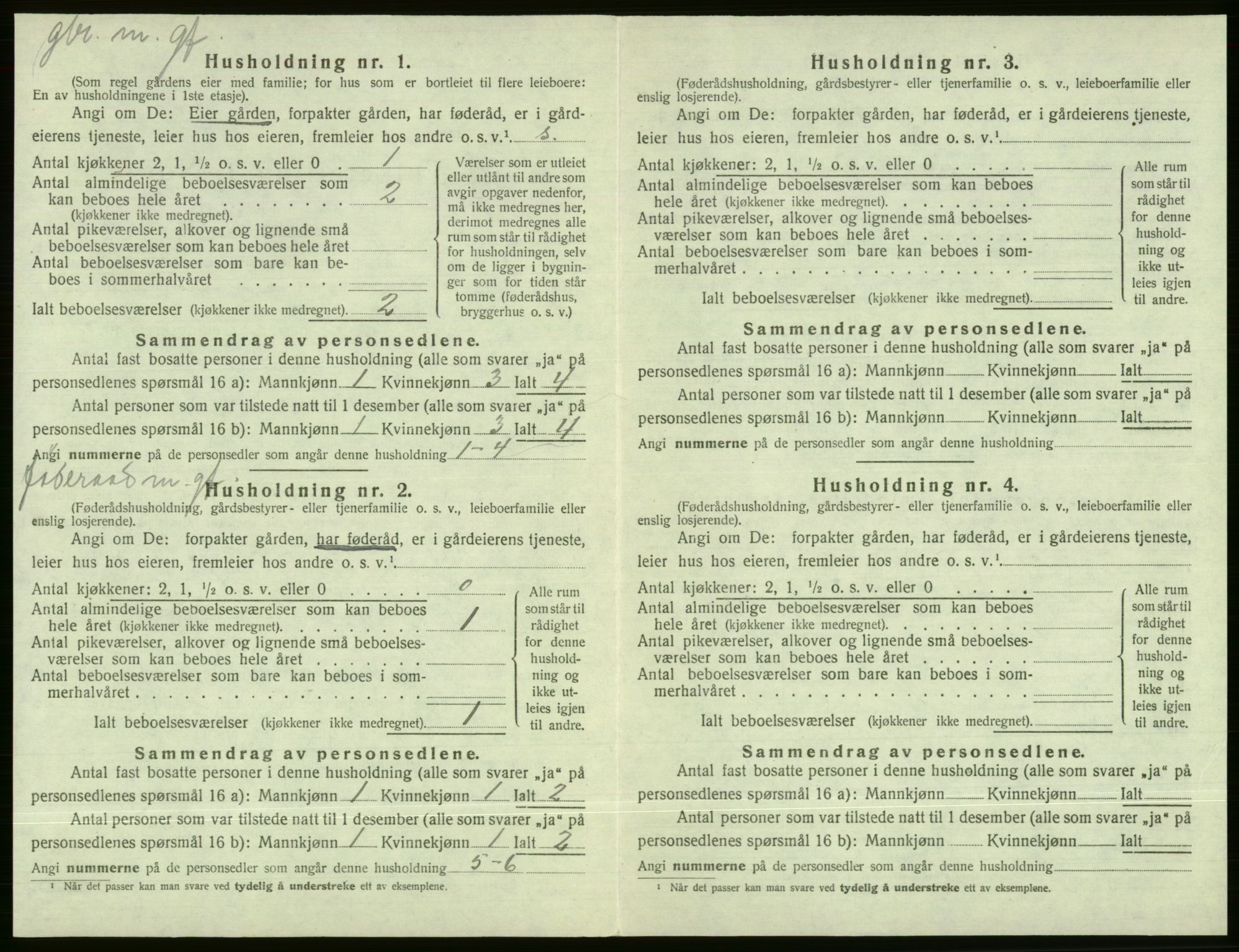 SAB, 1920 census for Evanger, 1920, p. 556